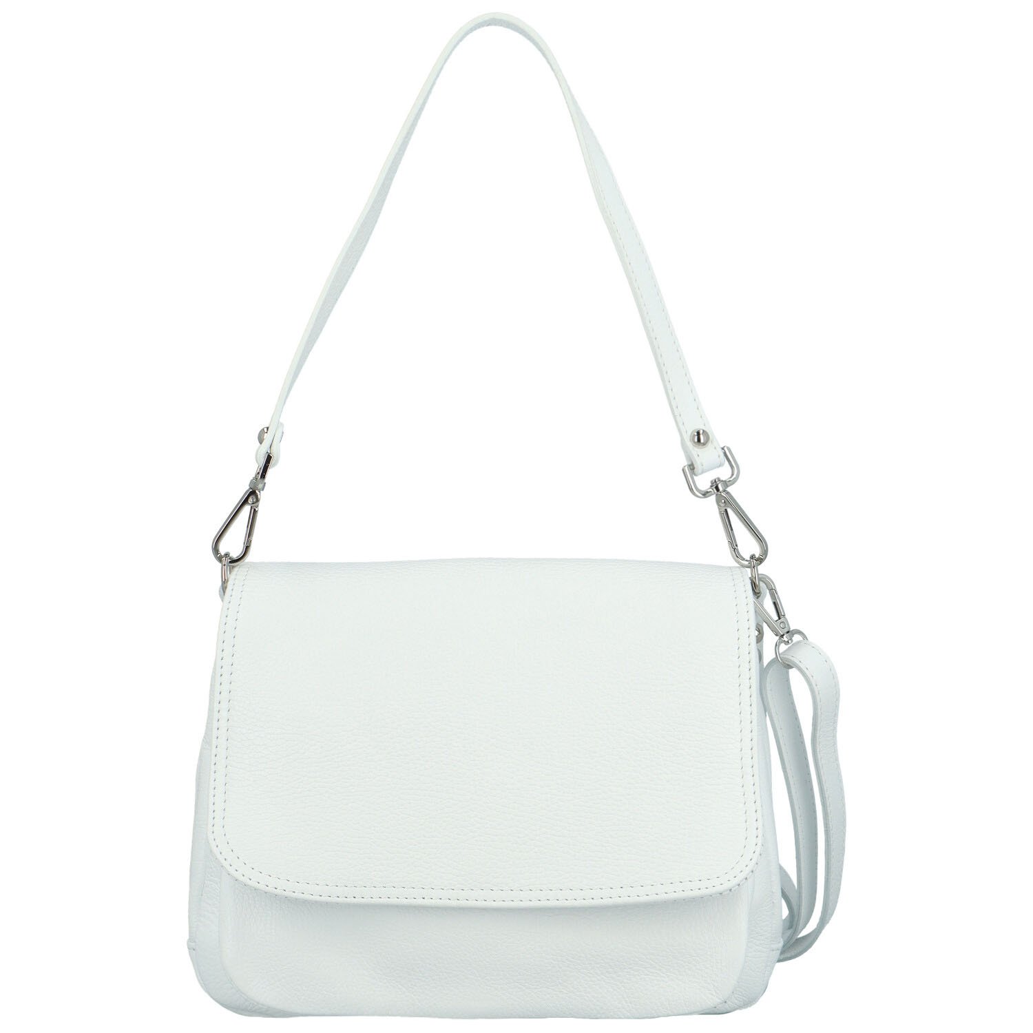 Dámska kožená crossbody kabelka biela - Delami Madleen