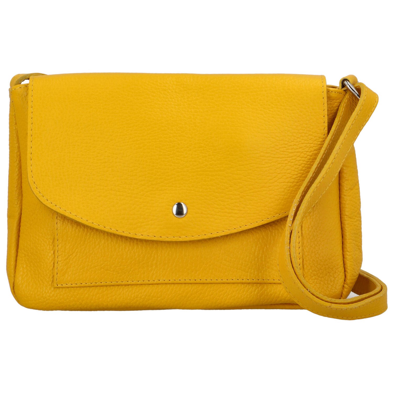 Dámska kožená crossbody kabelka žltá - Delami Bewerly