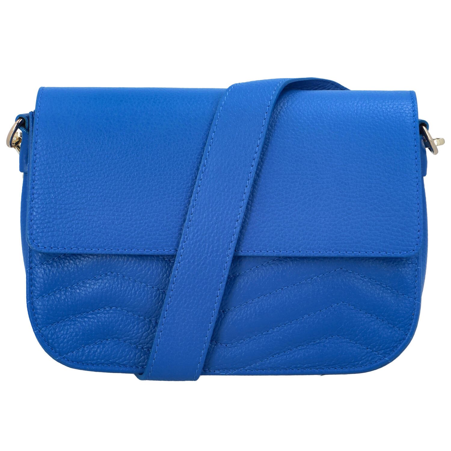 Dámska kožená crossbody kabelka kráľovsky modrá - Delami Inelly