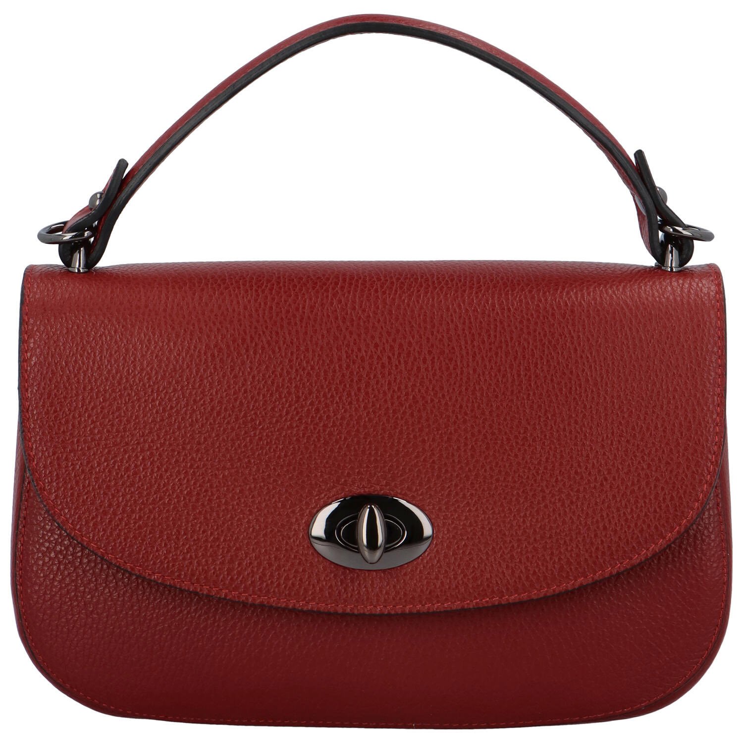 Dámska kožená crossbody kabelka tmavočervená - Delami Kamryn