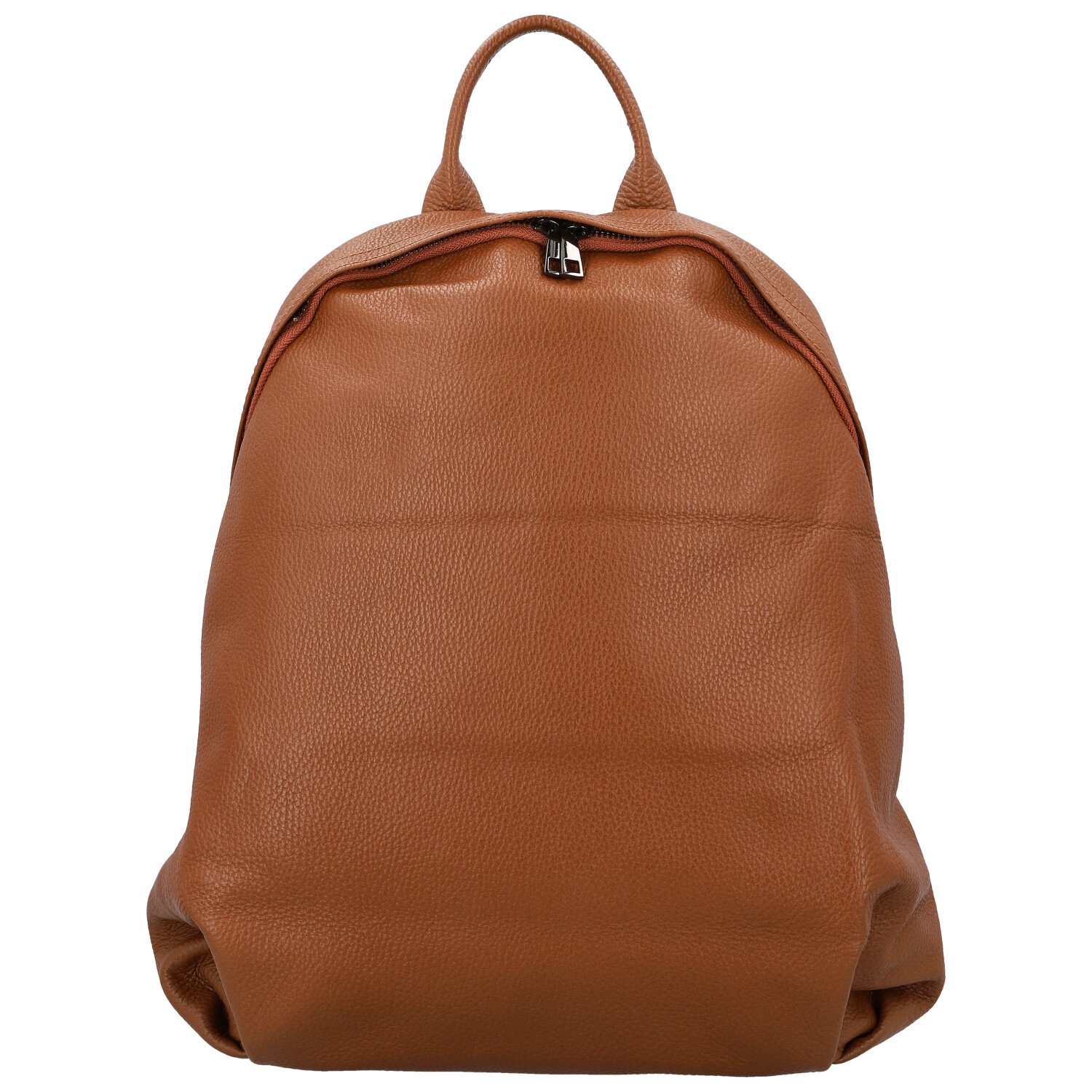 Dámsky kožený batoh koňakový - Delami Vera Pelle Ricardo