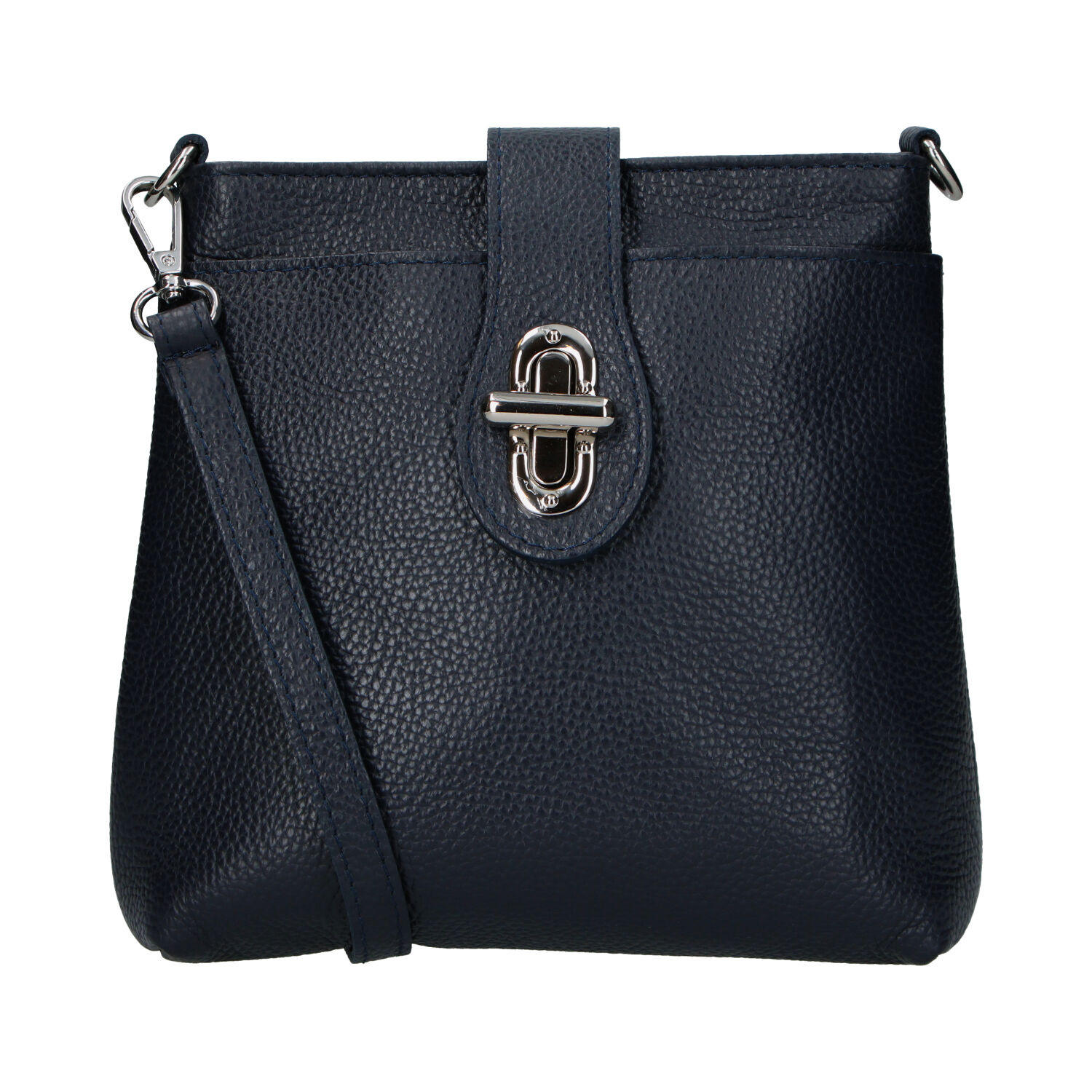 Dámska kožená crossbody kabelka tmavo modrá - Delami Vera Pelle Rikkita