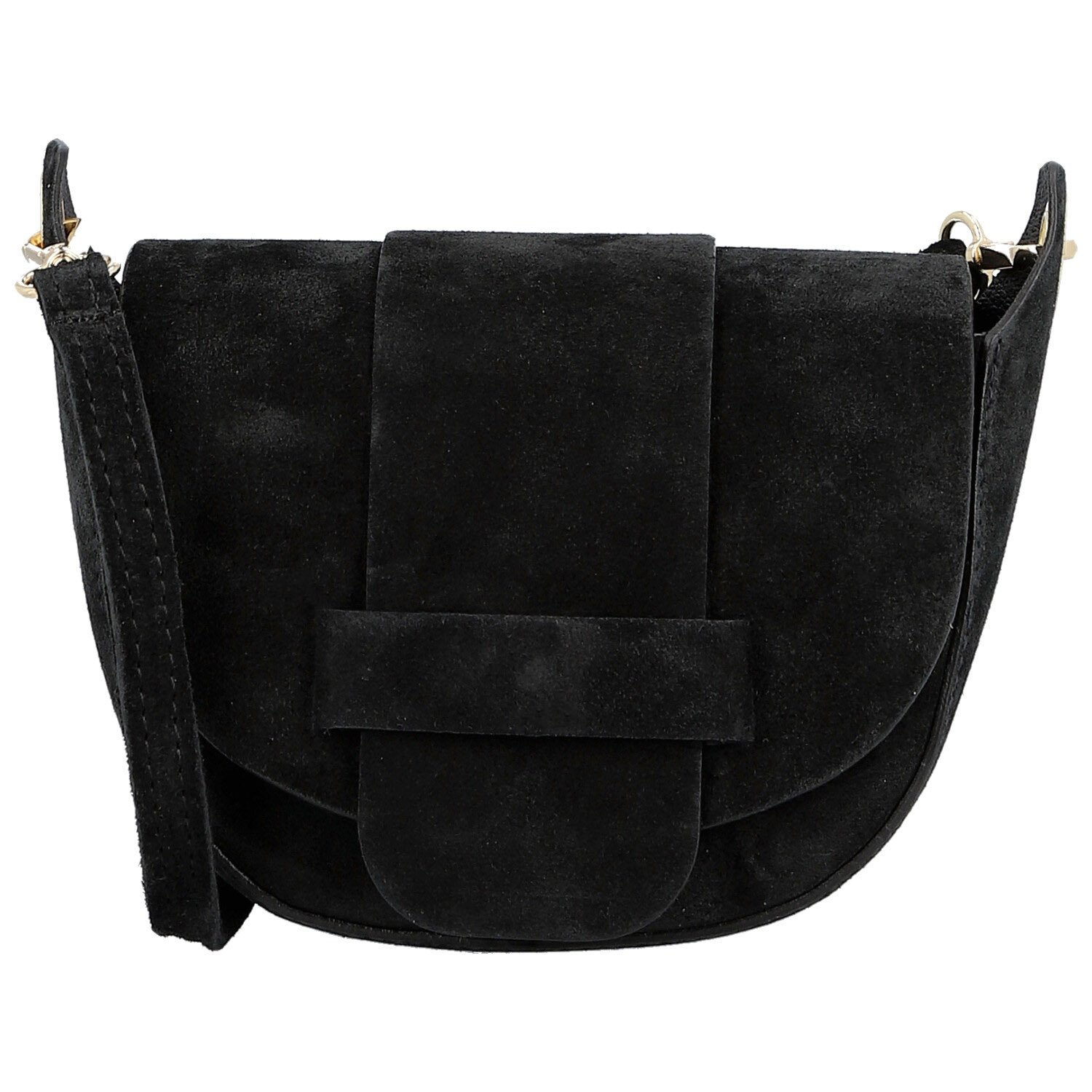 Dámska kožená crossbody kabelka čierna - Delami Vera Pelle Ylla