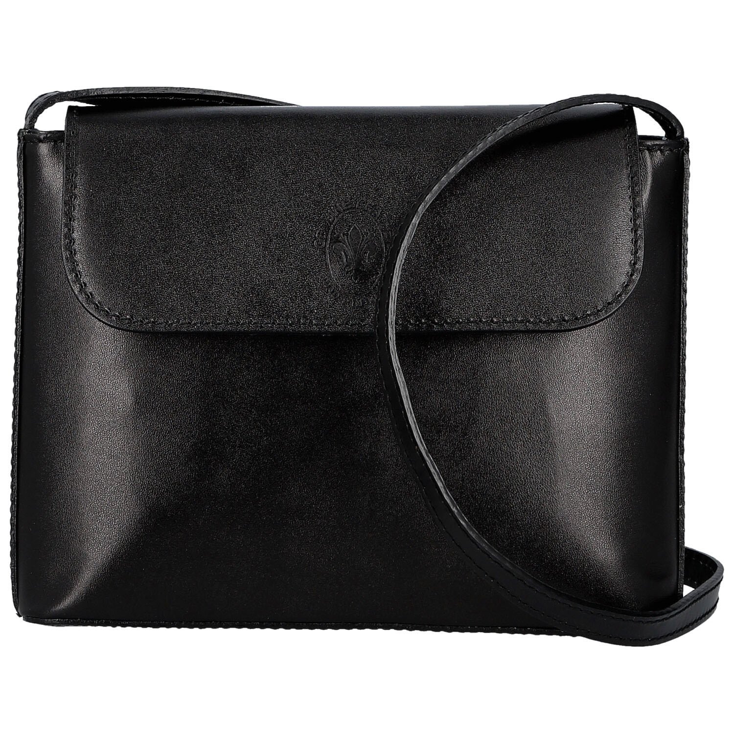 Dámska kožená crossbody kabelka čierna - Delami Vera Pelle Walli