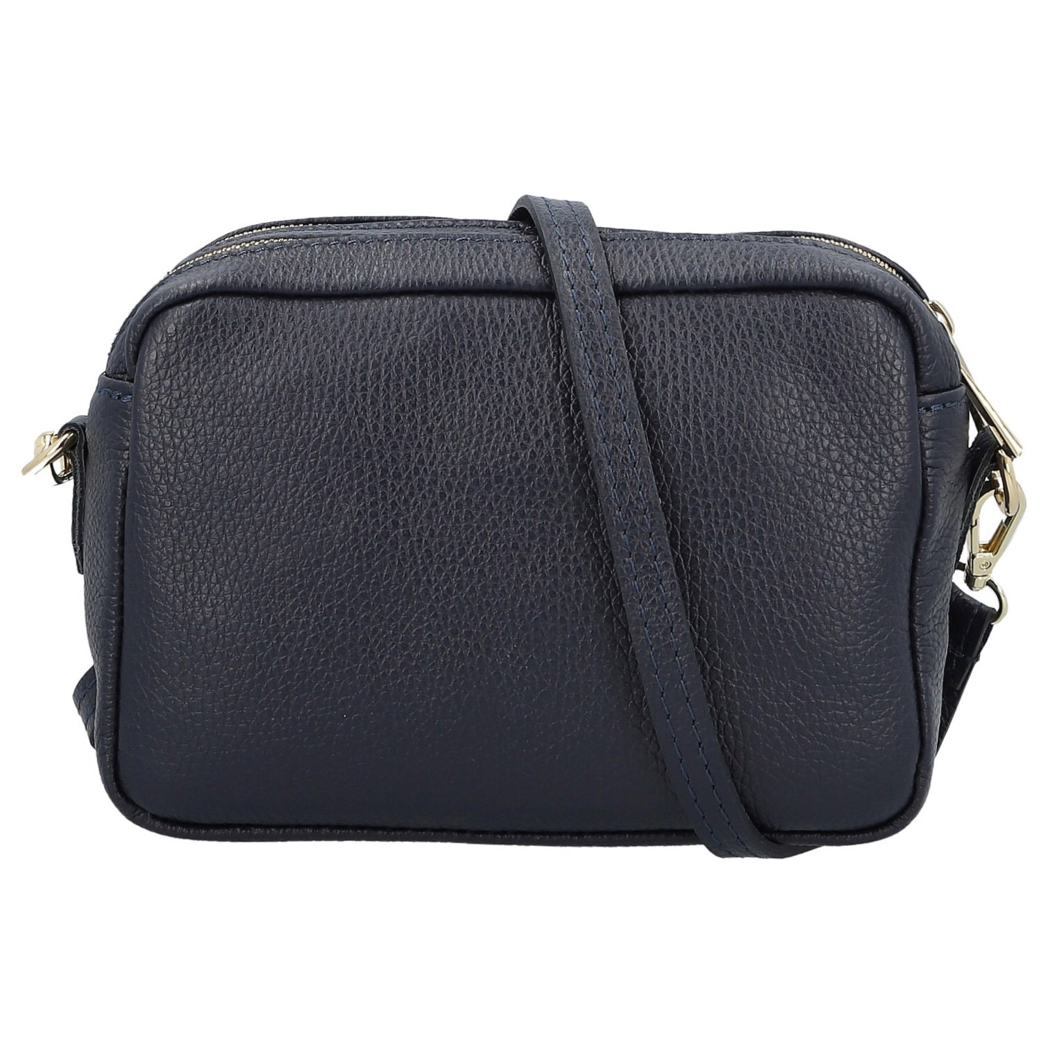 Dámska kožená crossbody kabelka tmavo modrá - Delami Vera Pelle Maevis