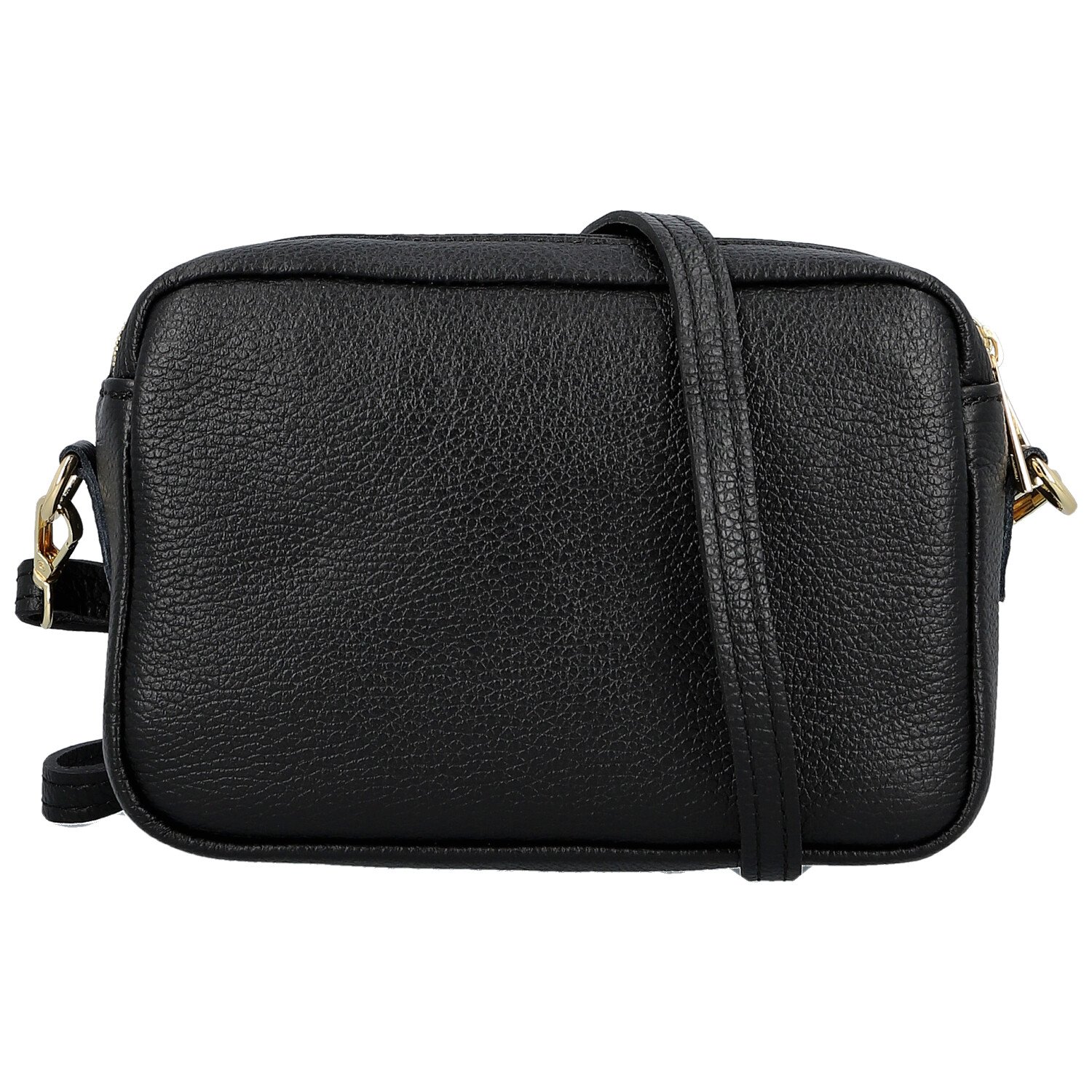 Dámska kožená crossbody kabelka čierna - Delami Vera Pelle Maevis