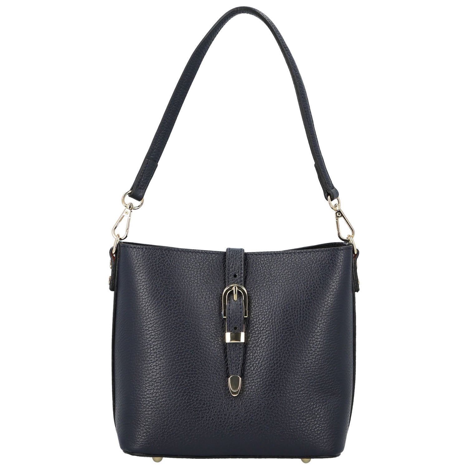 Dámska kožená kabelka na rameno tmavo modrá - Delami Vera Pelle Antoanet