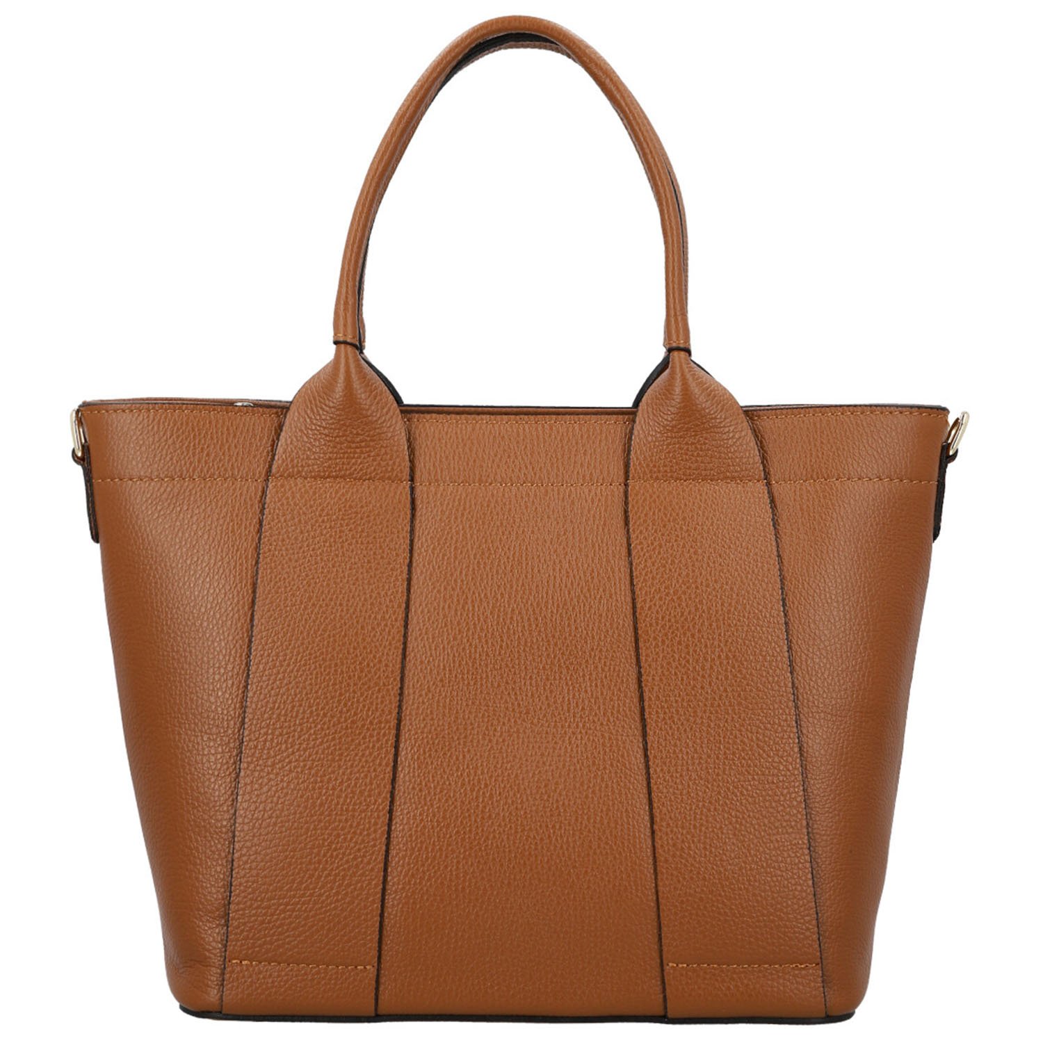 Dámska kožená kabelka na rameno koňaková - Delami Vera Pelle Nadiya