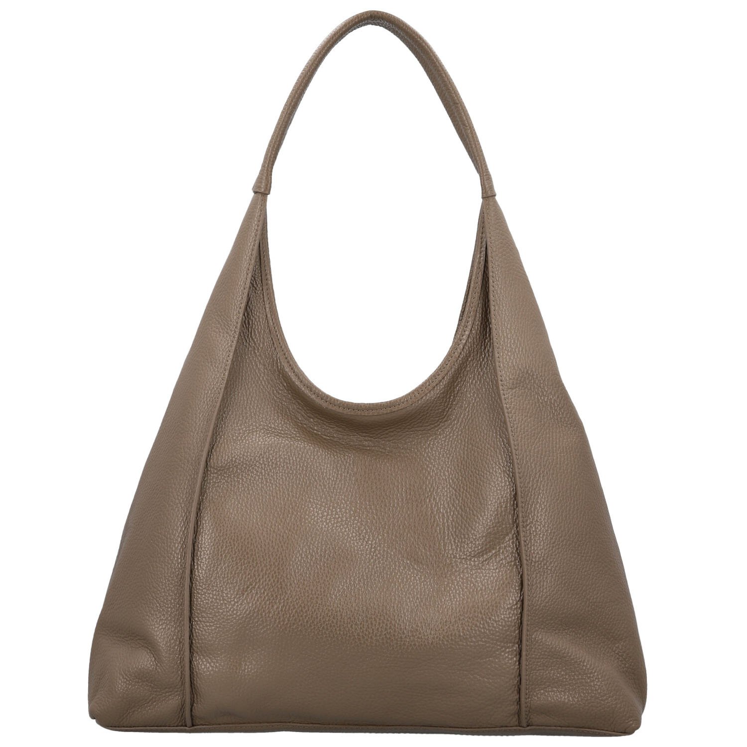 Dámska kožená kabelka na rameno taupe - Delami Vera Pelle Blanca