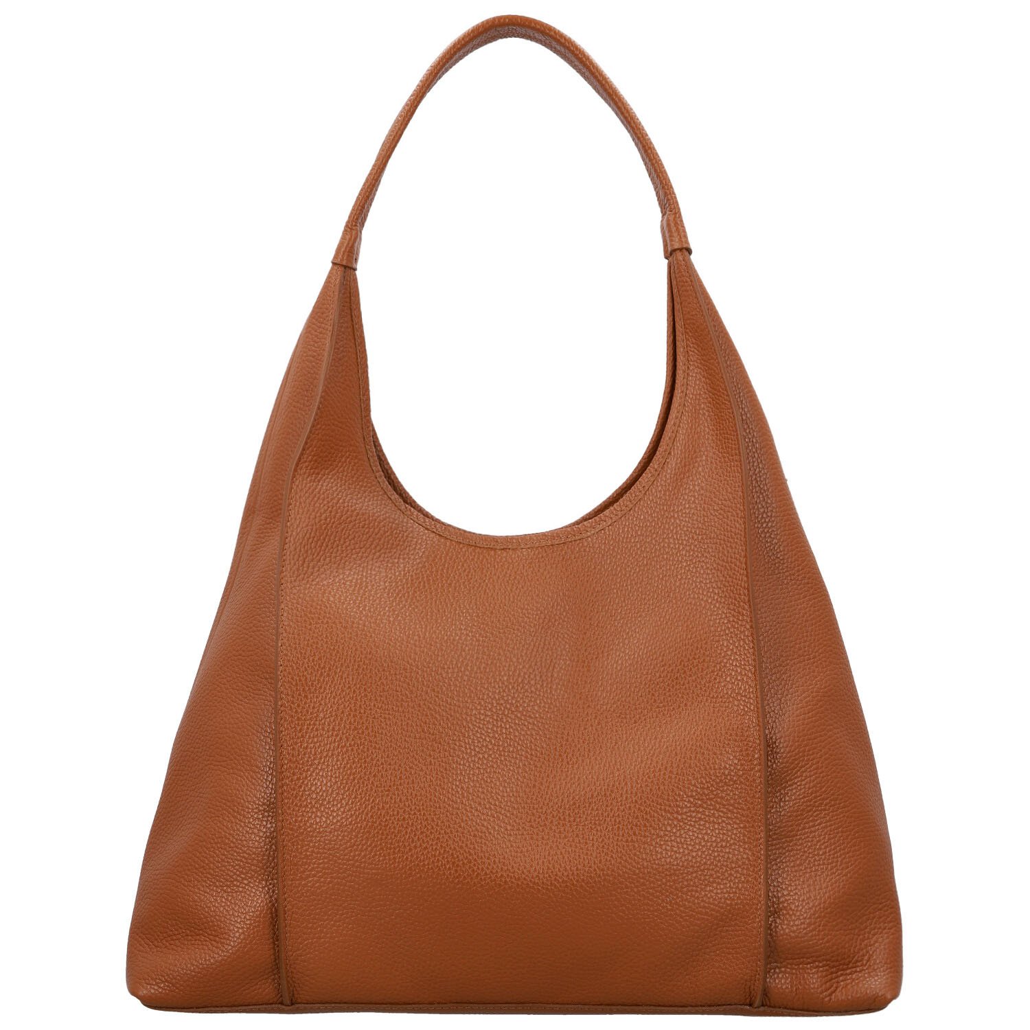 Dámska kožená kabelka na rameno koňaková - Delami Vera Pelle Blanca