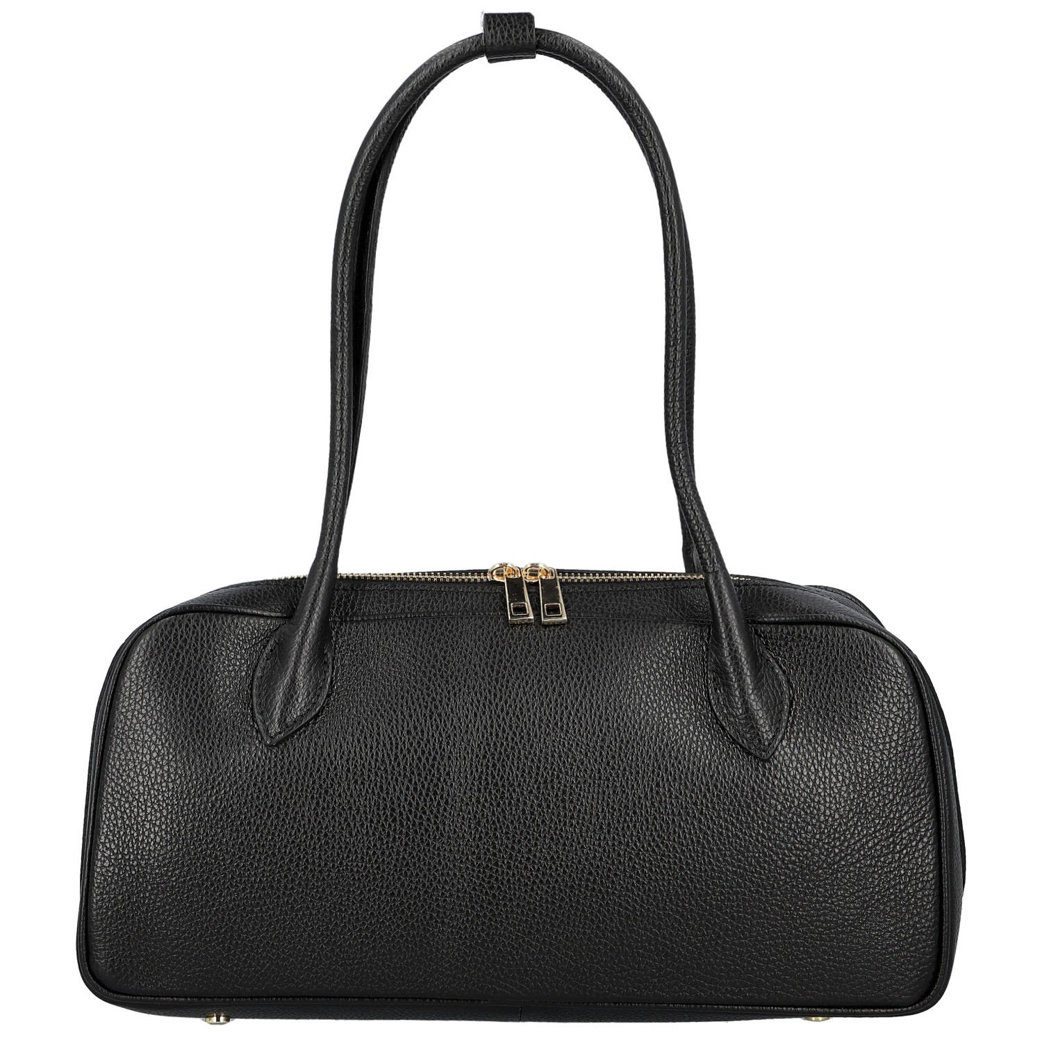 Dámska kožená kabelka na rameno čierna - Delami Vera Pelle Reece