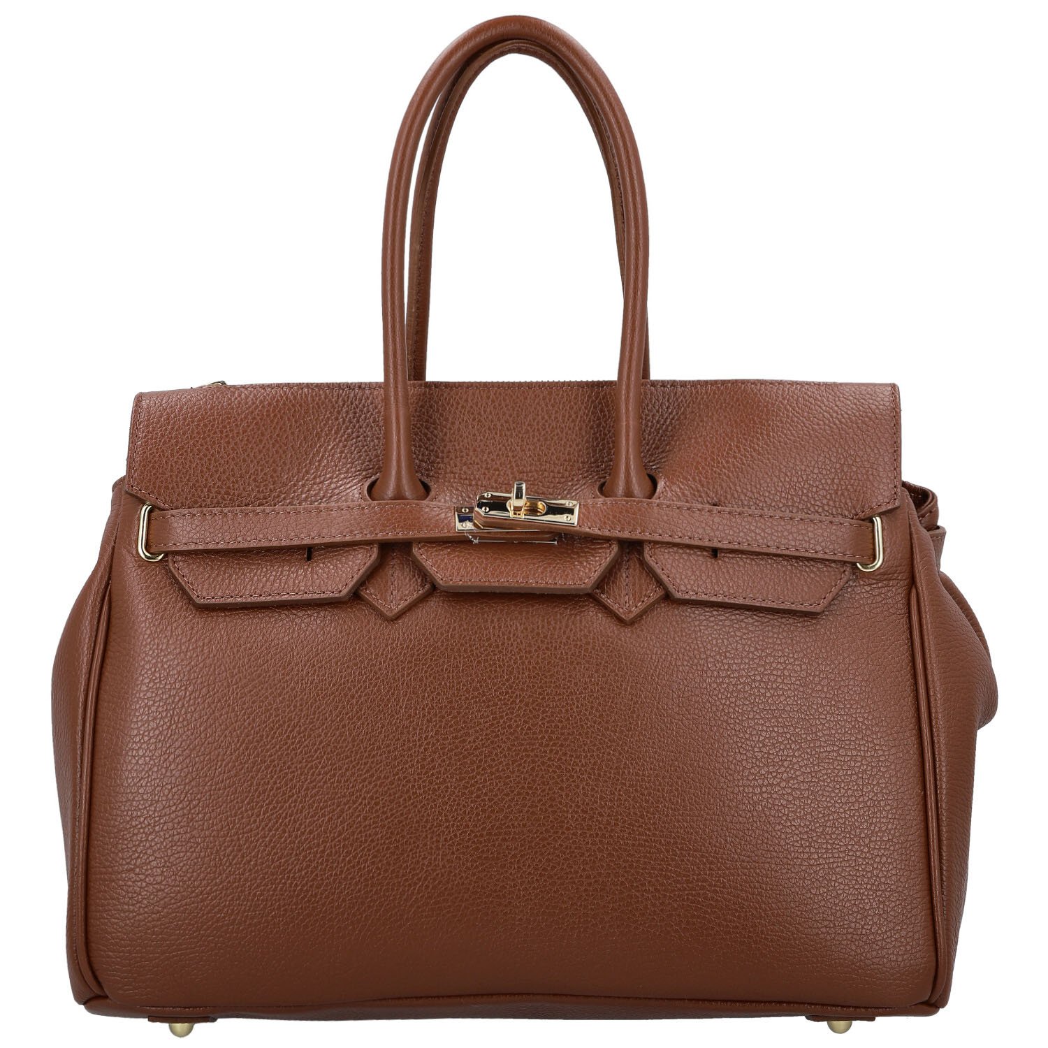 Dámska kožená kabelka na rameno hnedá - Delami Vera Pelle Klarista