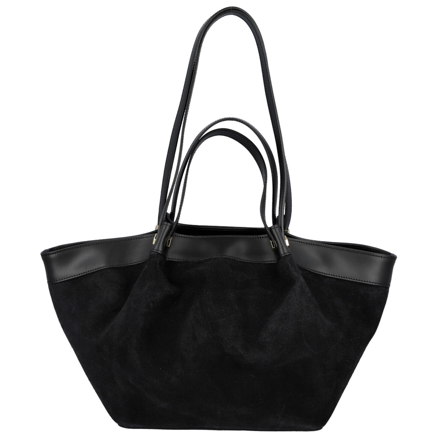 Dámska kožená kabelka na rameno čierna - Delami Vera Pelle Lorina