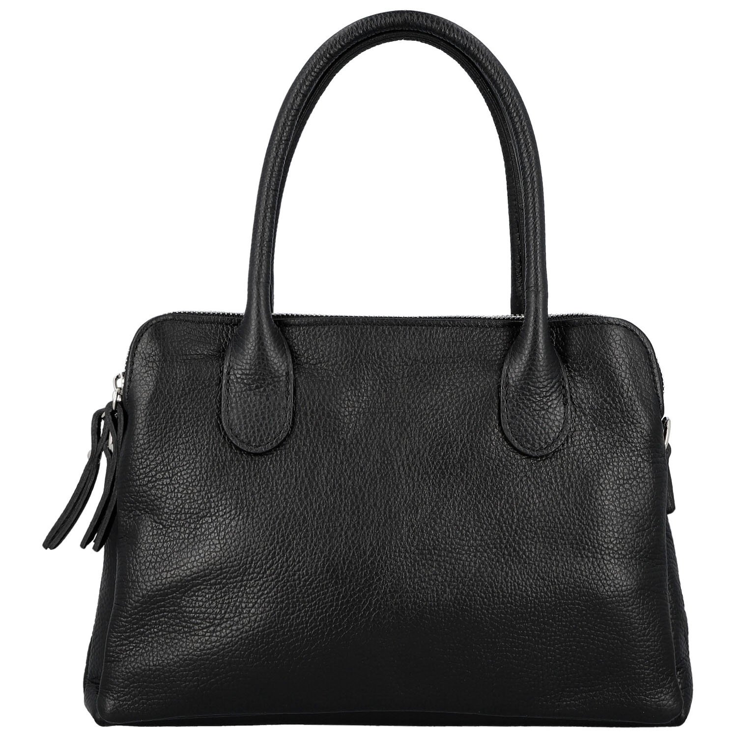 Dámska kožená kabelka na rameno čierna - Delami Vera Pelle Tyra