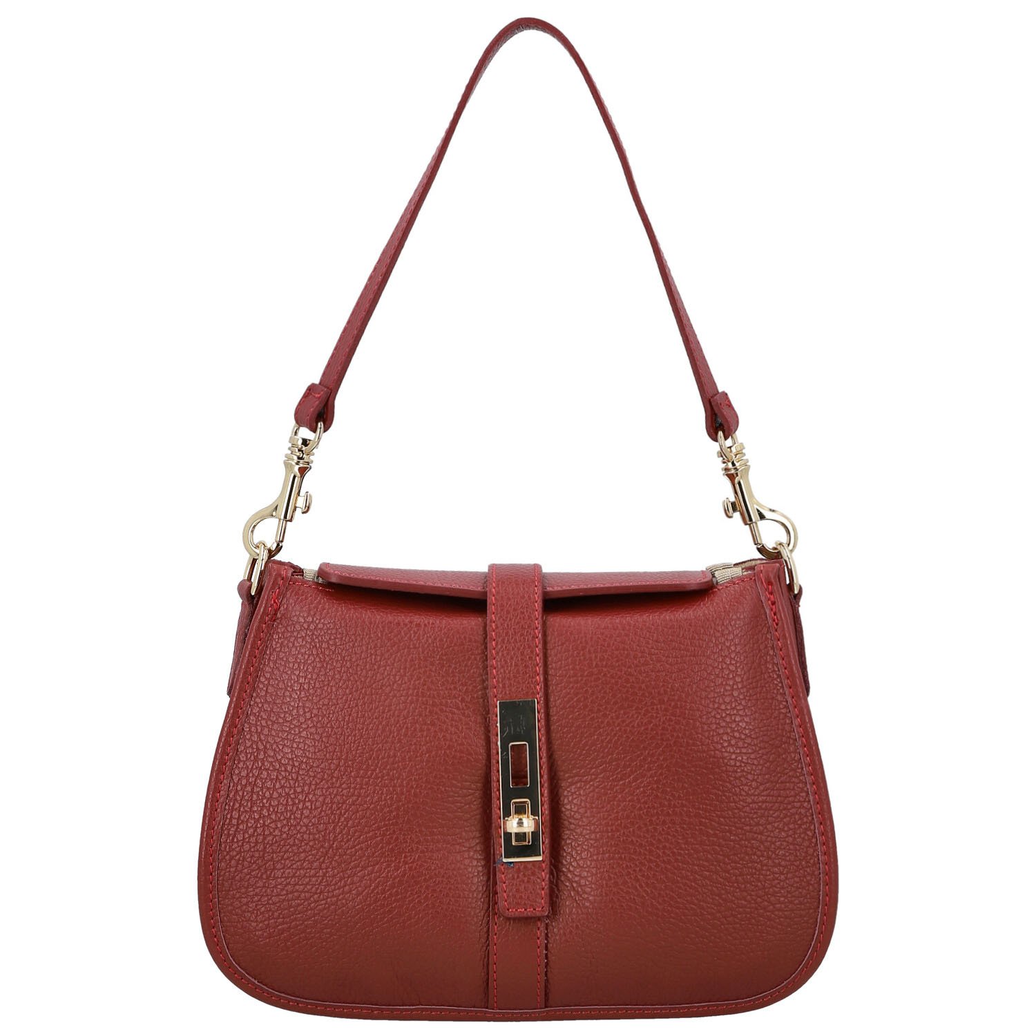Dámska kabelka na rameno tmavo červená - Delami Vera Pelle Heloise