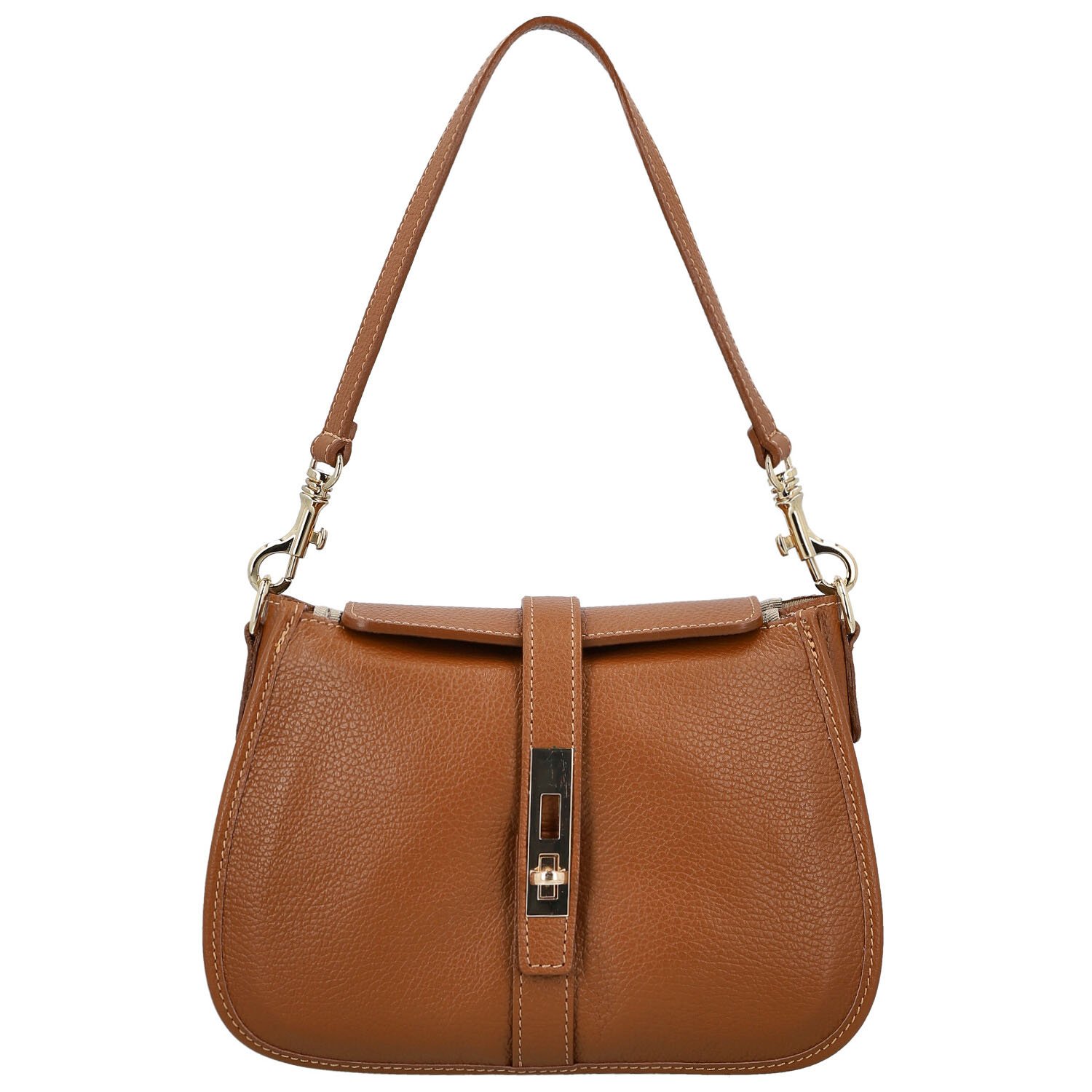 Dámska kabelka na rameno koňaková - Delami Vera Pelle Heloise