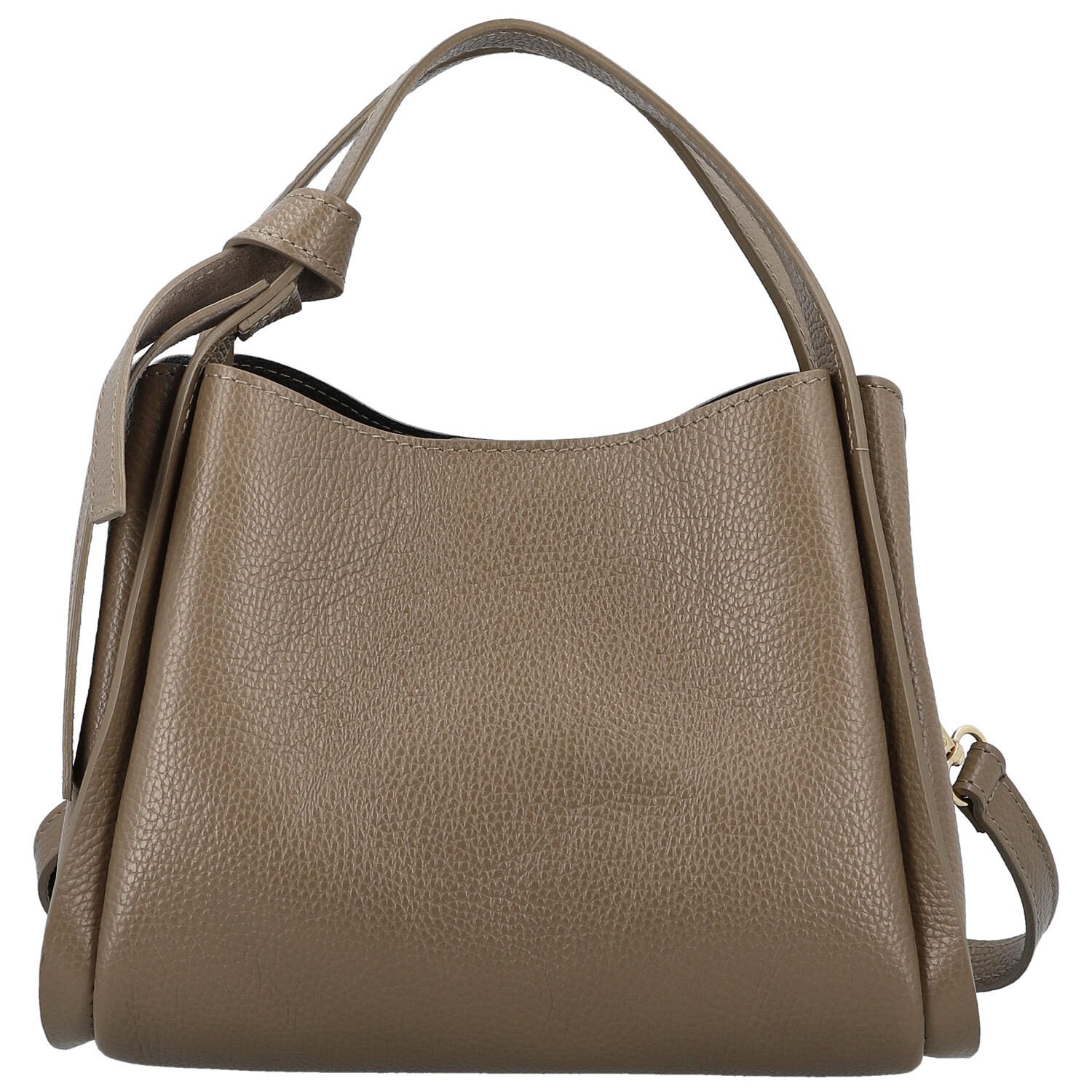 Dámska kožená kabelka do ruky taupe - Delami Vera Pelle Mija