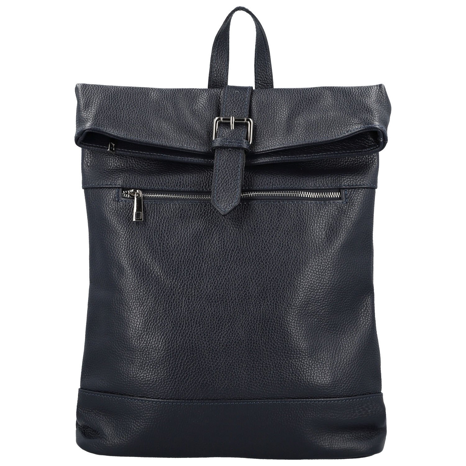 Dámsky kožený batoh tmavo modrý - Delami Vera Pelle Jorge