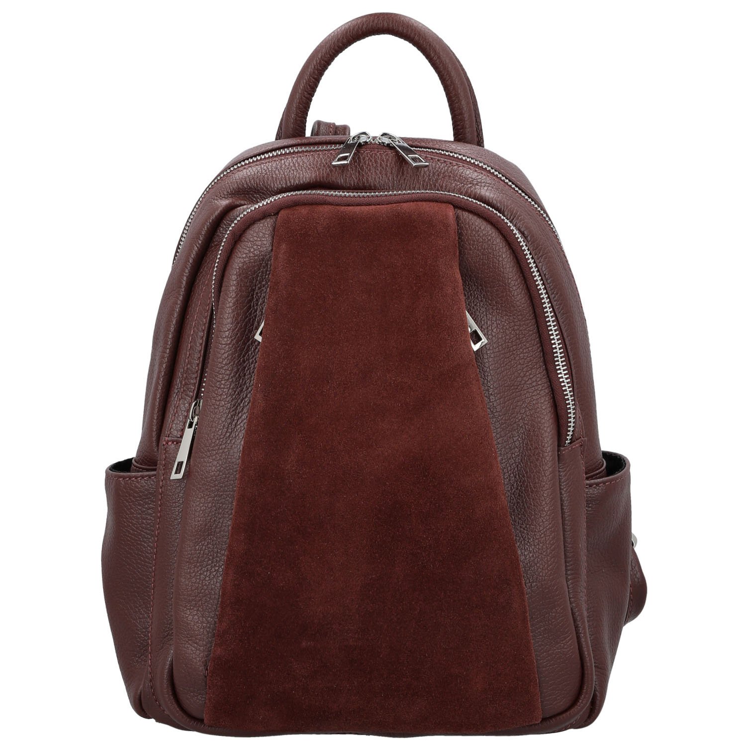Dámsky kožený plecniak vínový - Delami Vera Pelle Naoto