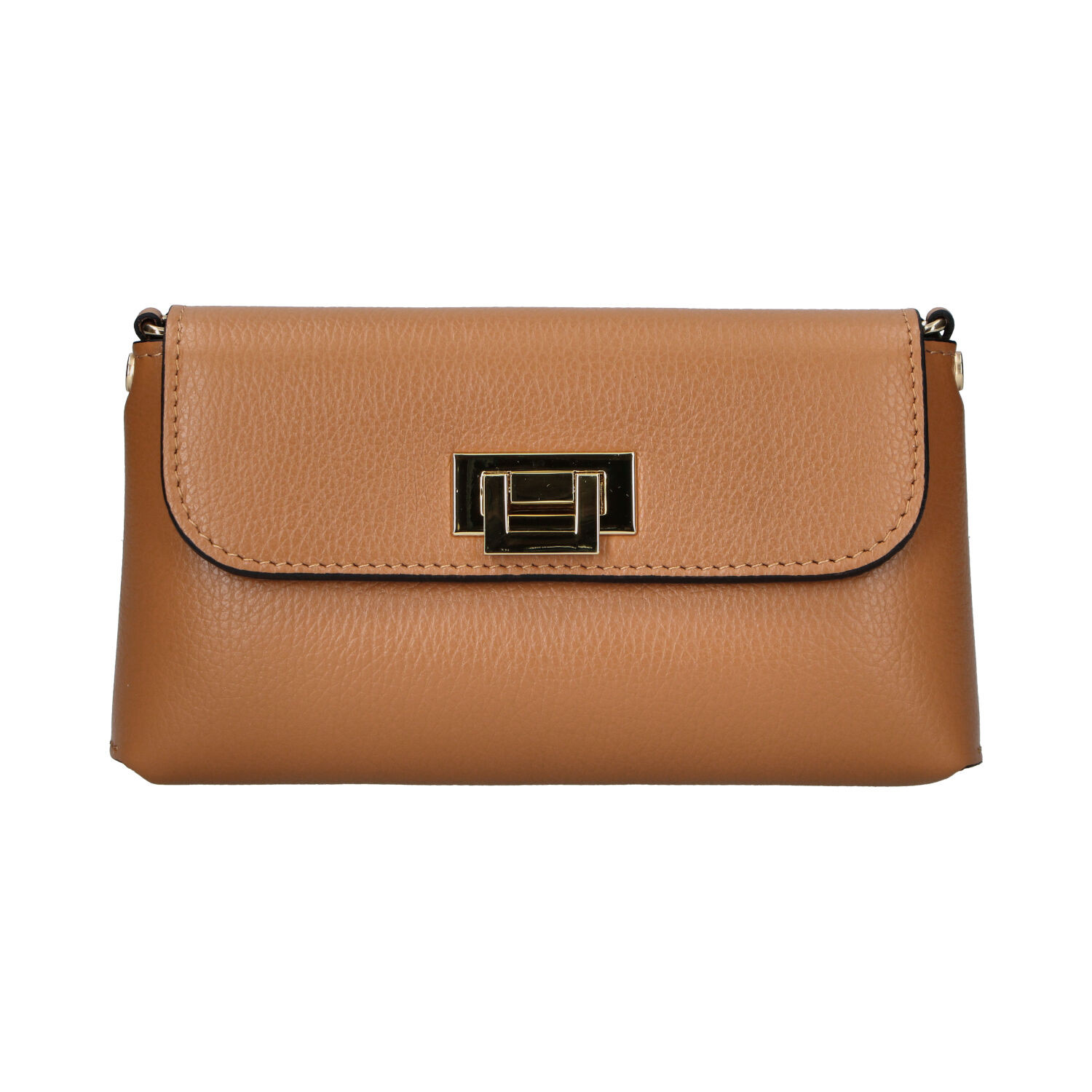 Dámska kožená crossbody kabelka hnedá - Delami Vera Pelle Eryka