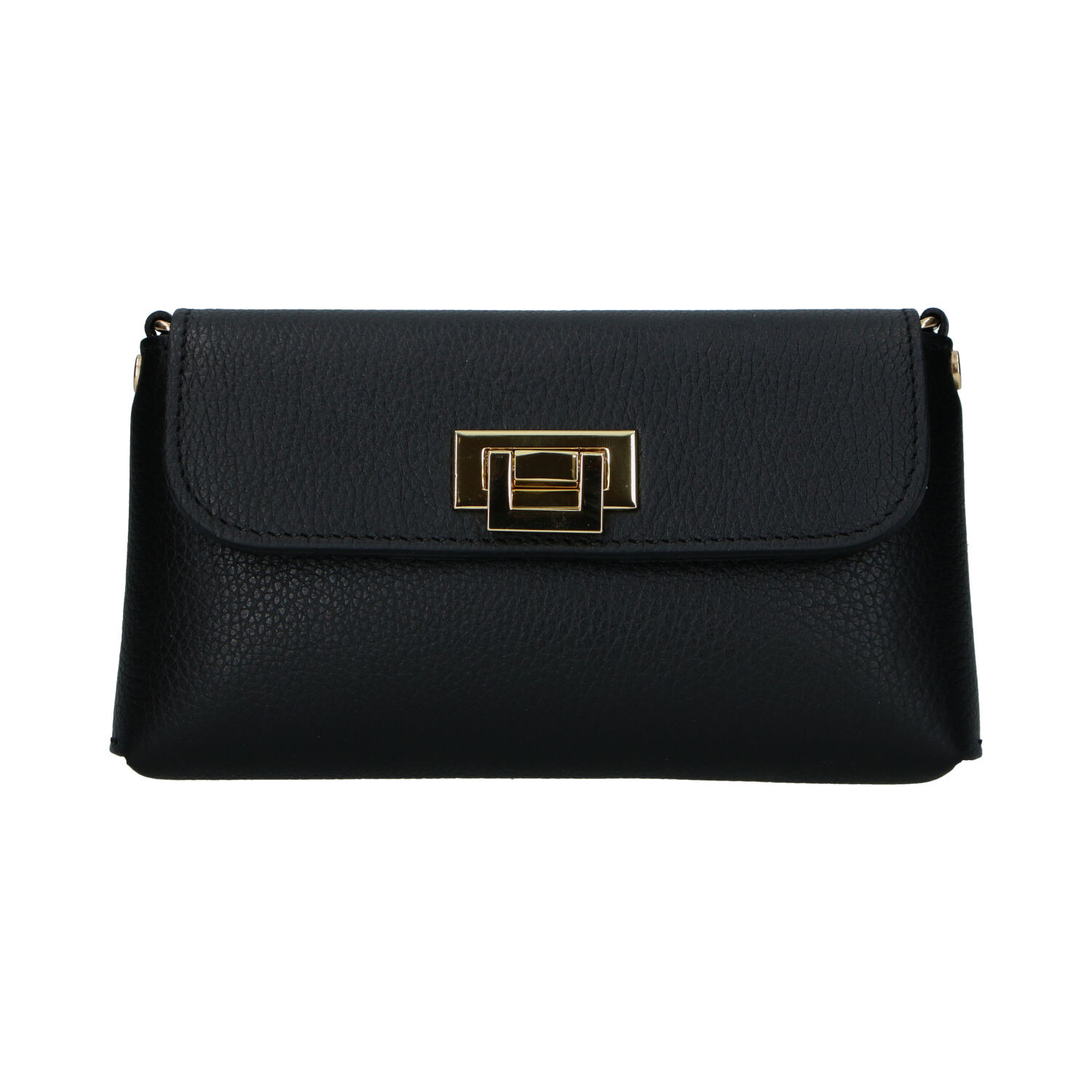 Dámska kožená crossbody kabelka čierna - Delami Vera Pelle Eryka