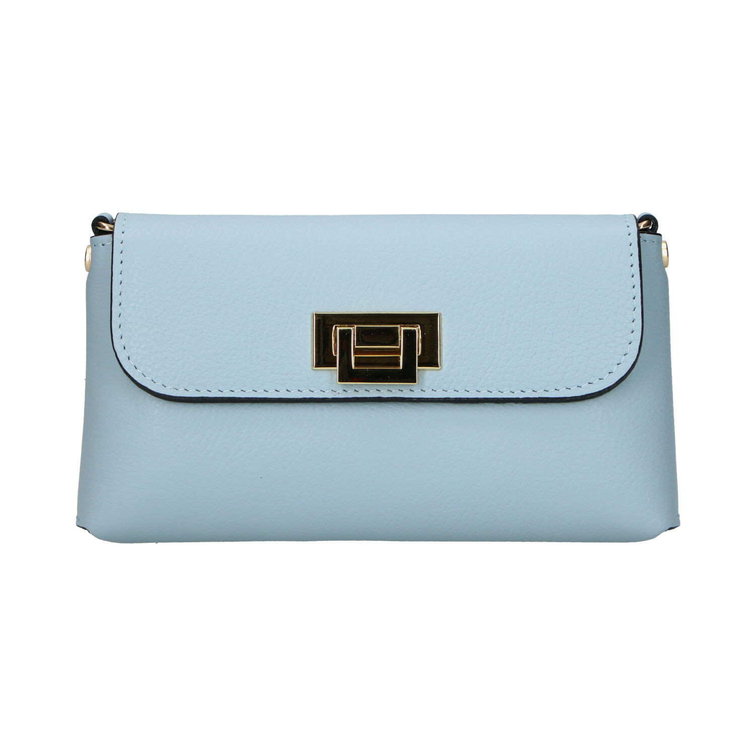 Dámska kožená crossbody kabelka svetlo modrá - Delami Vera Pelle Eryka