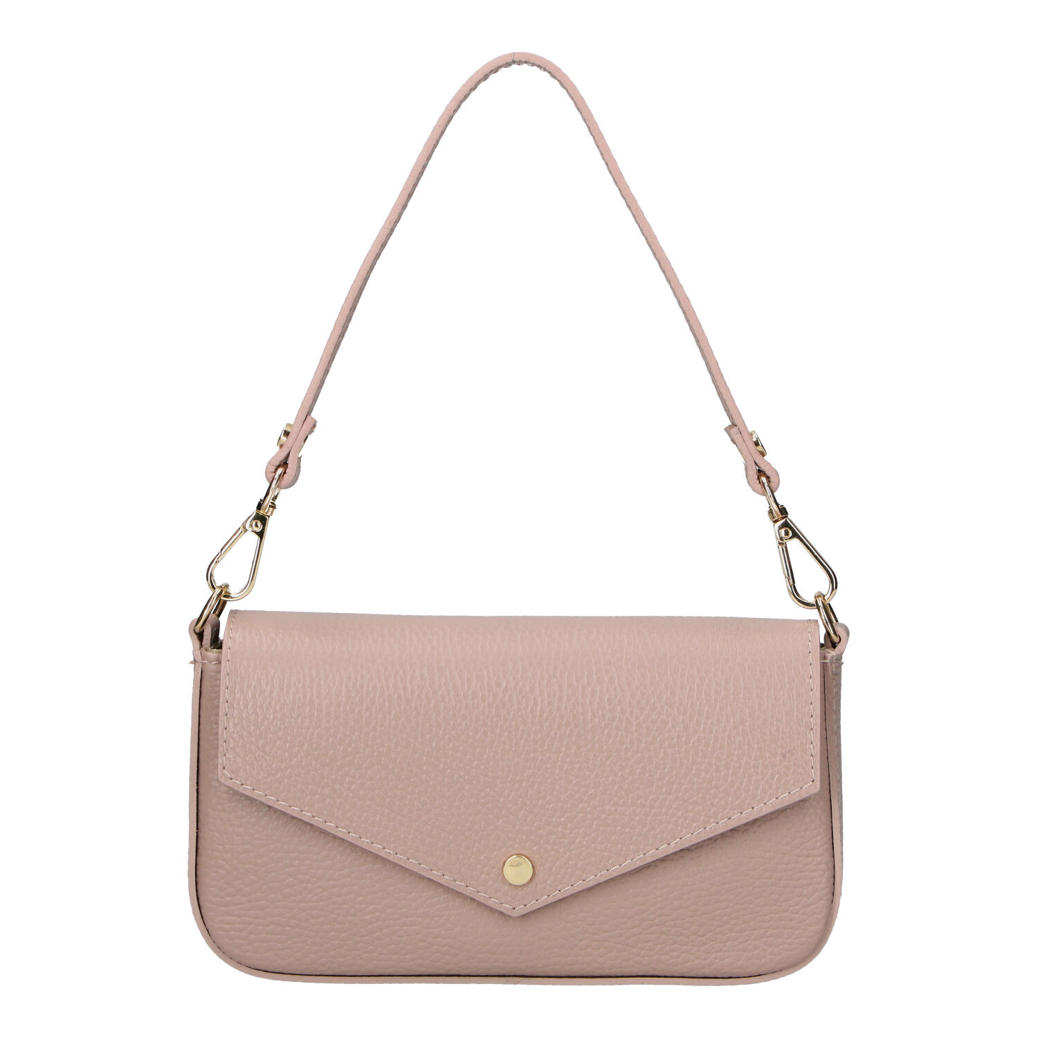 Dámska kožená kabelka na rameno staroružová - Delami Vera Pelle Aksely