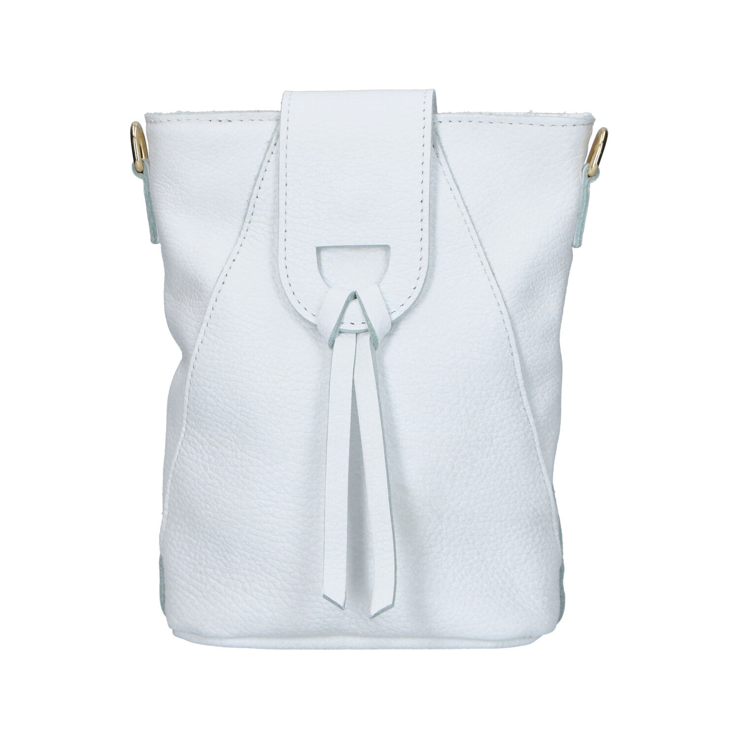 Dámska kožená crossbody kabelka biela - Delami Vera Pelle Lala