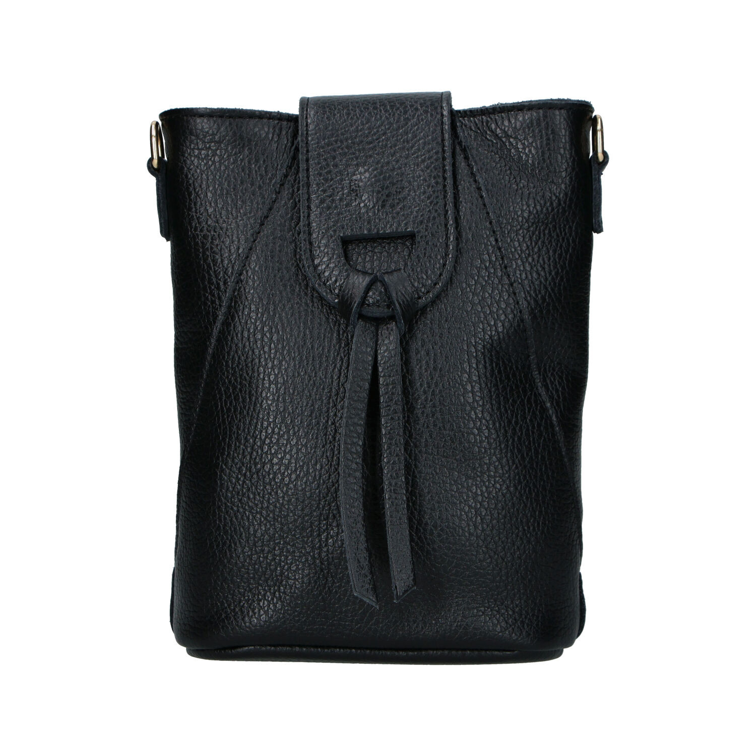 Dámska kožená crossbody kabelka čierna - Delami Vera Pelle Lala