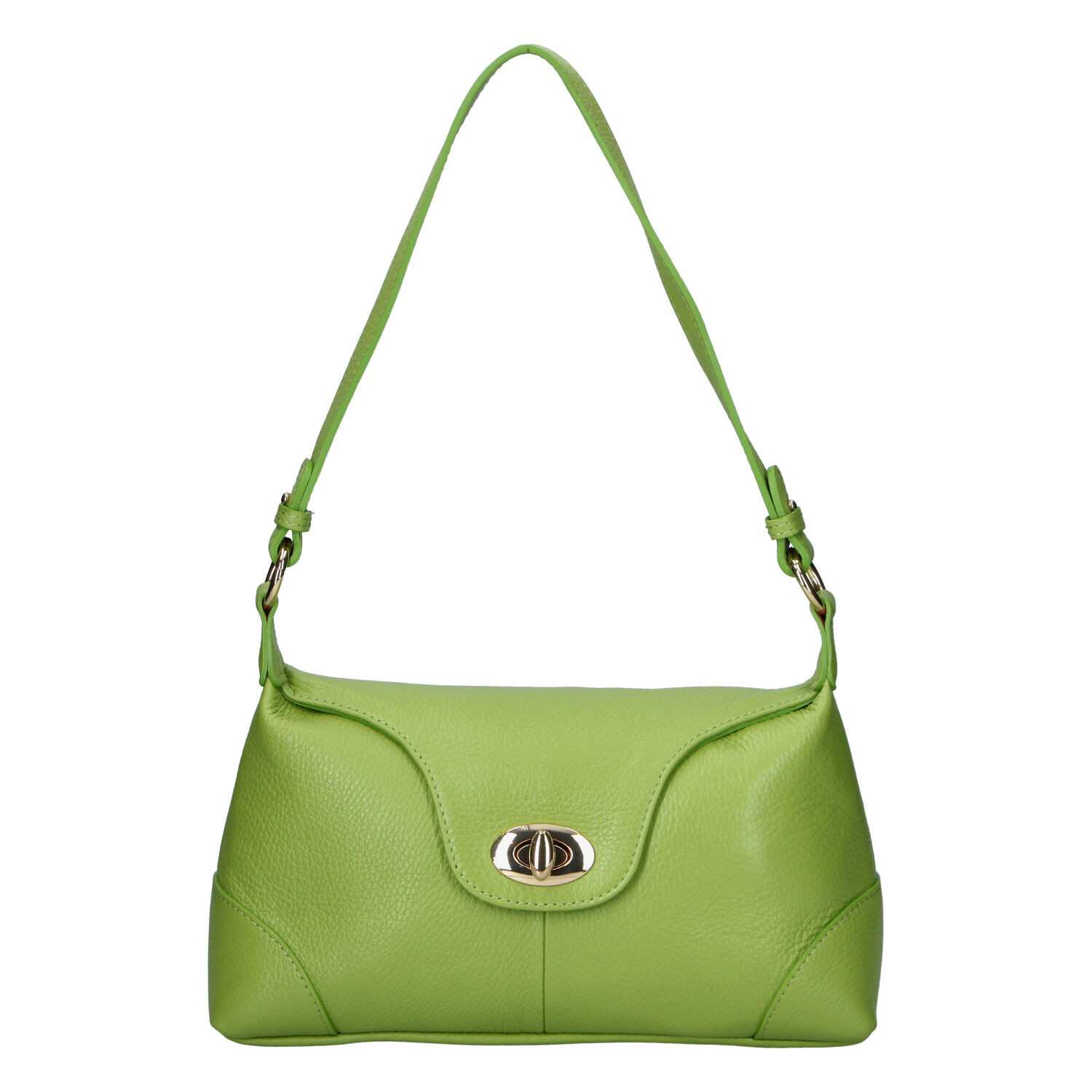Dámska kožená crossbody kabelka zelená - Delami Vera Pelle Logi