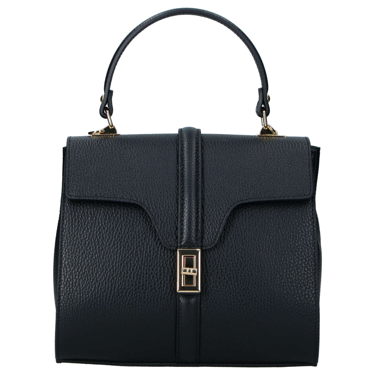 Dámska kožená kabelka do ruky čierna - Delami Vera Pelle Alessia