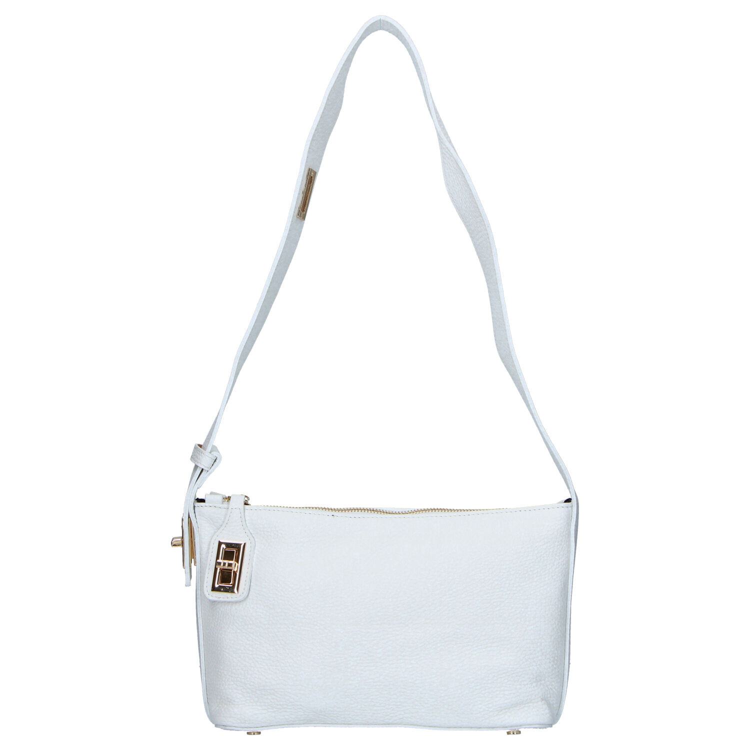 Dámska kožená kabelka cez rameno biela - Delami Vera Pelle Lygie