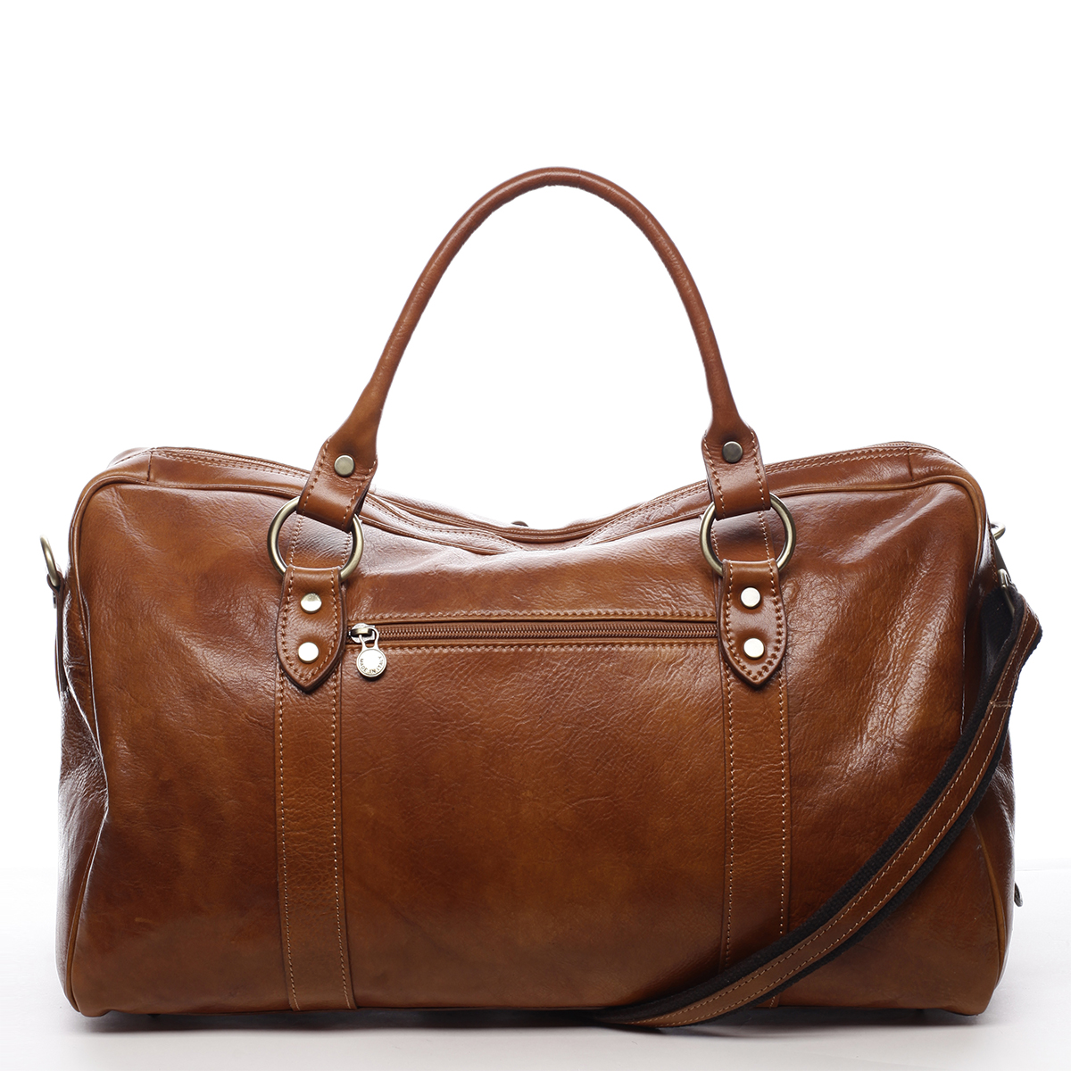 Cestovná kožená taška koňaková - Delami Vera Pelle Equado