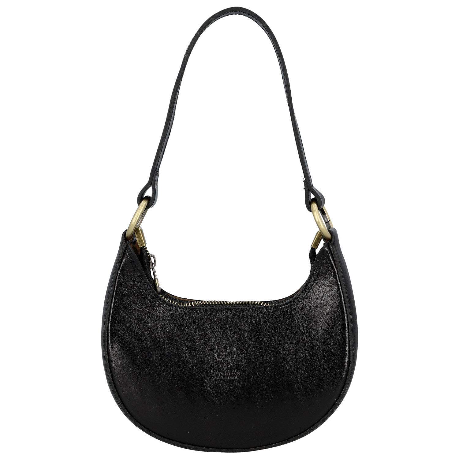 Dámska kožená kabelka na rameno čierna - Delami Vera Pelle Fidelie