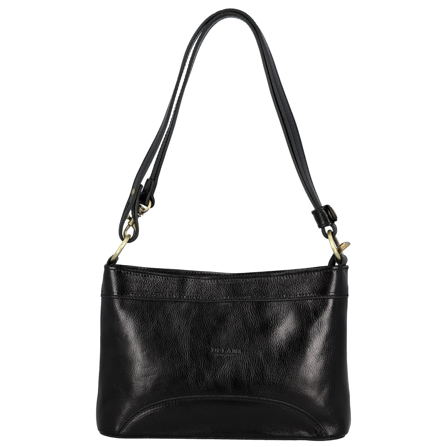 Dámska kožená kabelka na rameno čierna - Delami Vera Pelle Kilveri