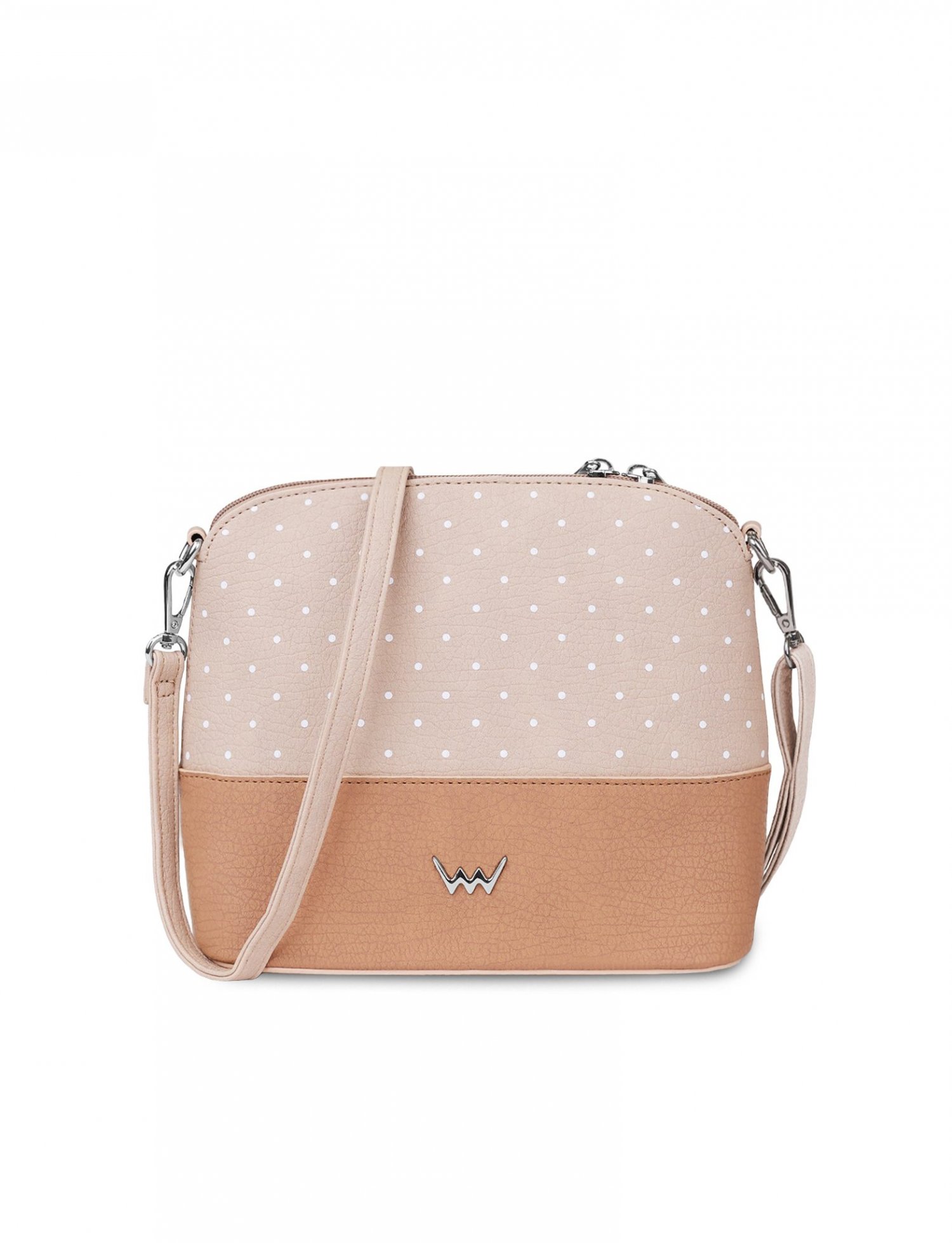 Dámska crossbody kabelka púdrová - Vuch Cara Dotty Creme