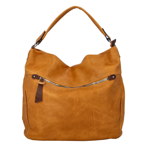 Dámska kabelka cez plece tmavožltá - Paolo Bags Nilsa