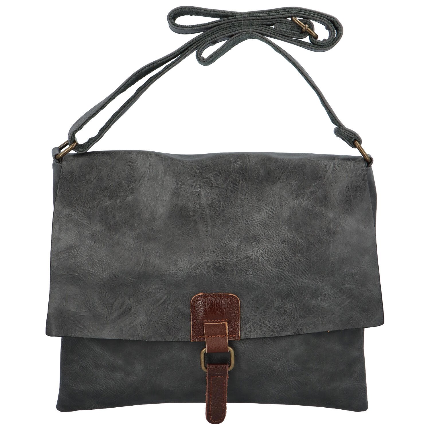 Dámská koženková crossbody šedá - Paolo Bags Ludmila