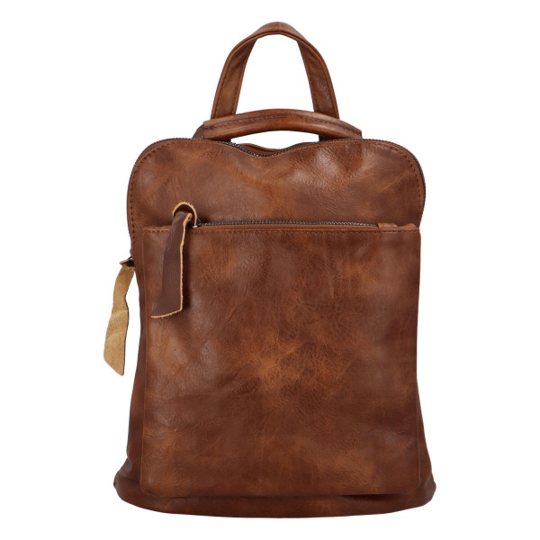 Dámsky mestský batoh kabelka tmavo hnedý - Paolo Bags Buginolli