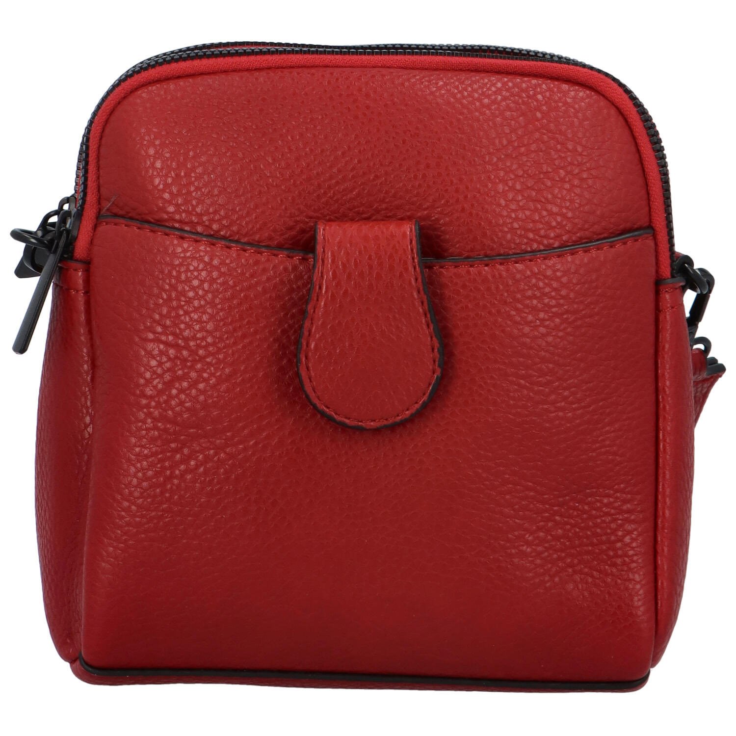 Dámska crossbody kabelka/taška červená - Paolo bags Sarah