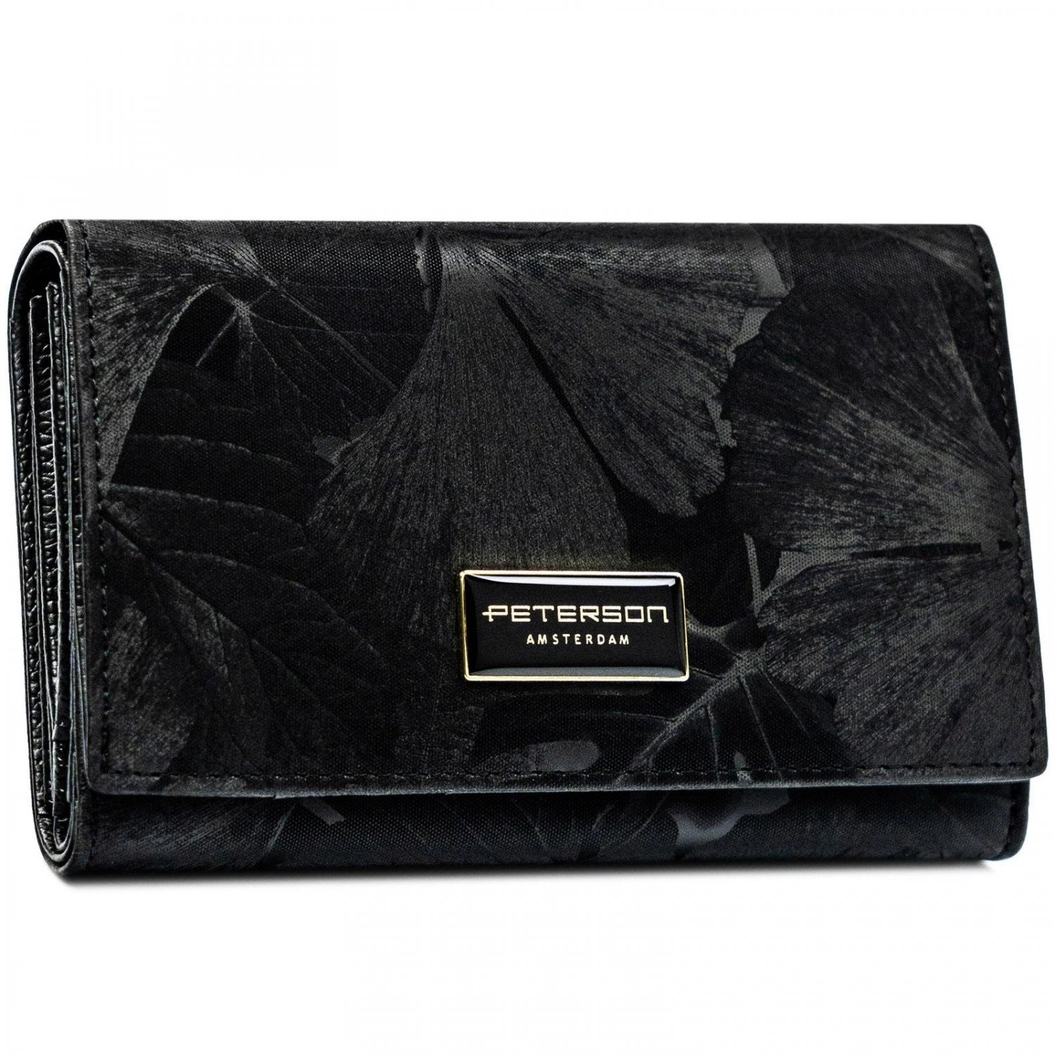 Dámska koženkovo/kožená peňaženka čierna - Peterson Emina