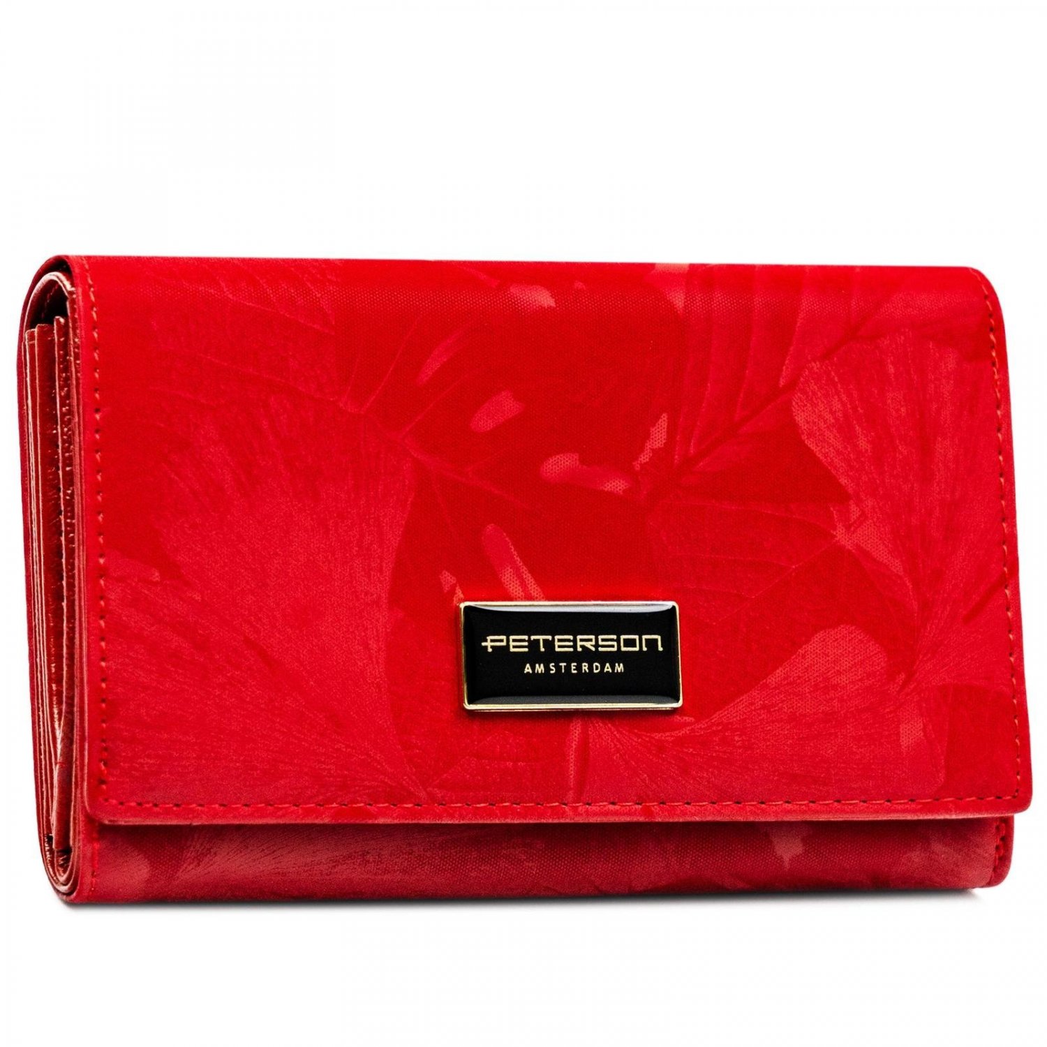 Dámska koženkovo/kožená peňaženka červená - Peterson Emina