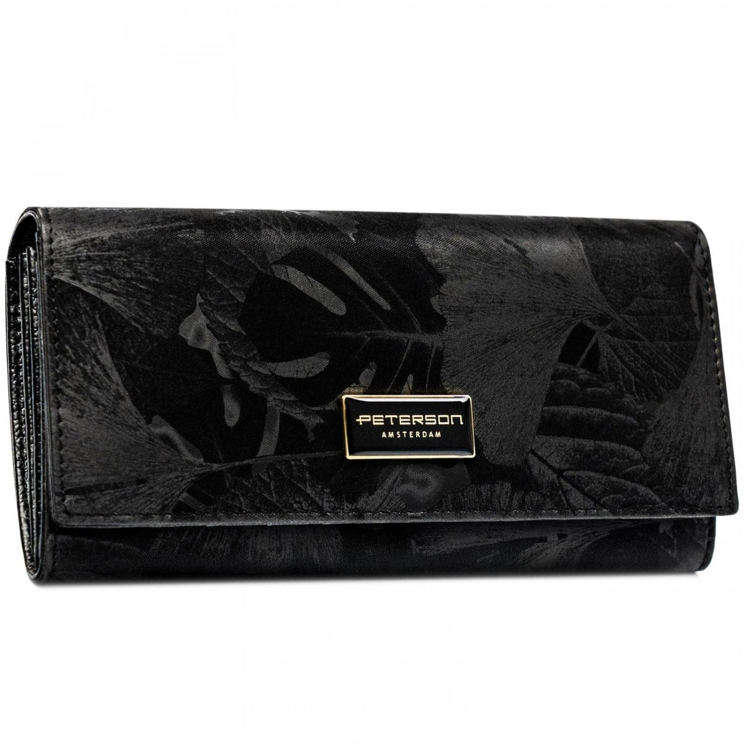 Dámska koženkovo/kožená peňaženka čierna - Peterson Aniko