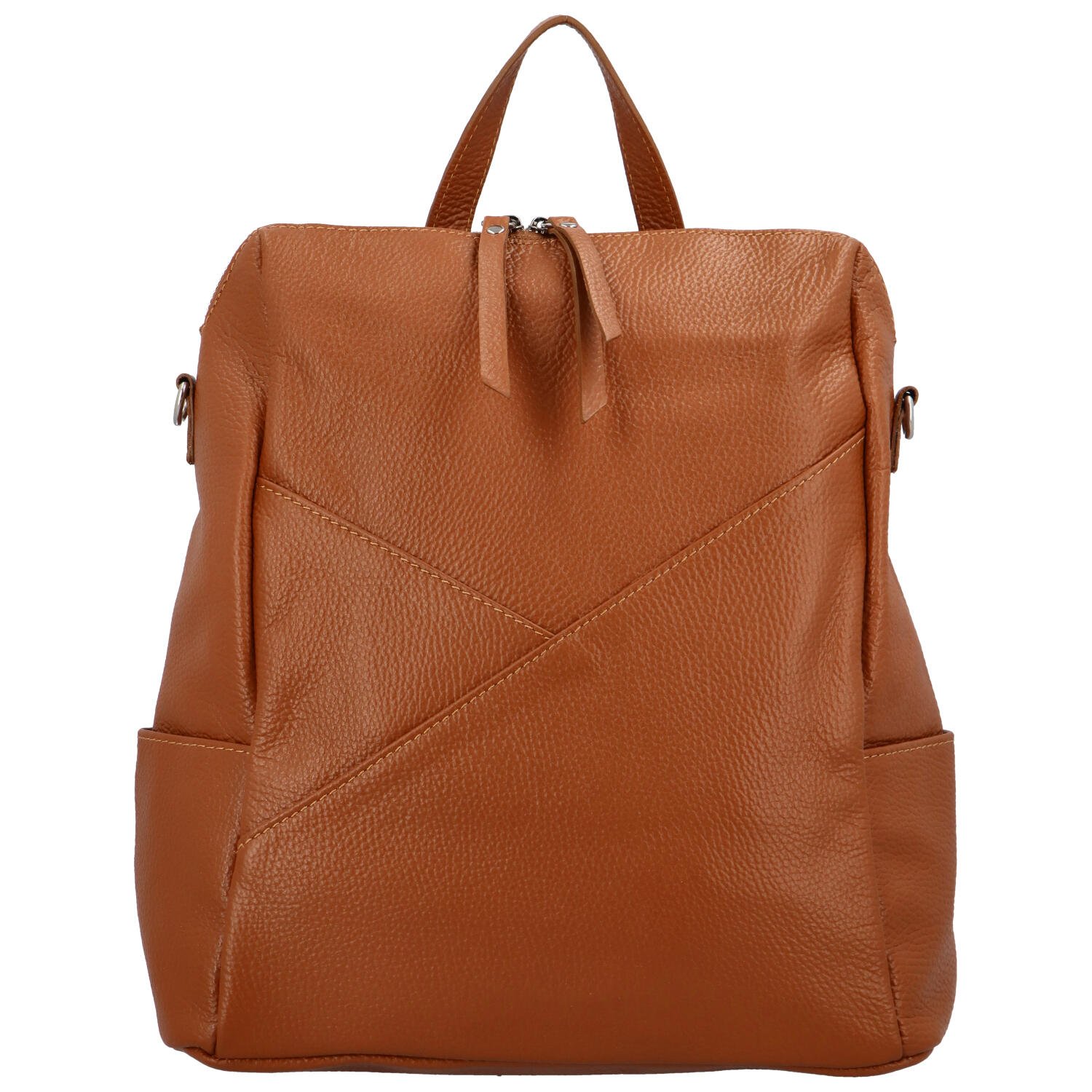 Dámsky kožený batoh svetlo hnedý - Delami Rossan