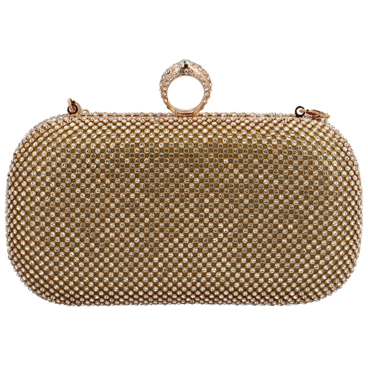 Dámska listová kabelka zlatá - Moon Arrow