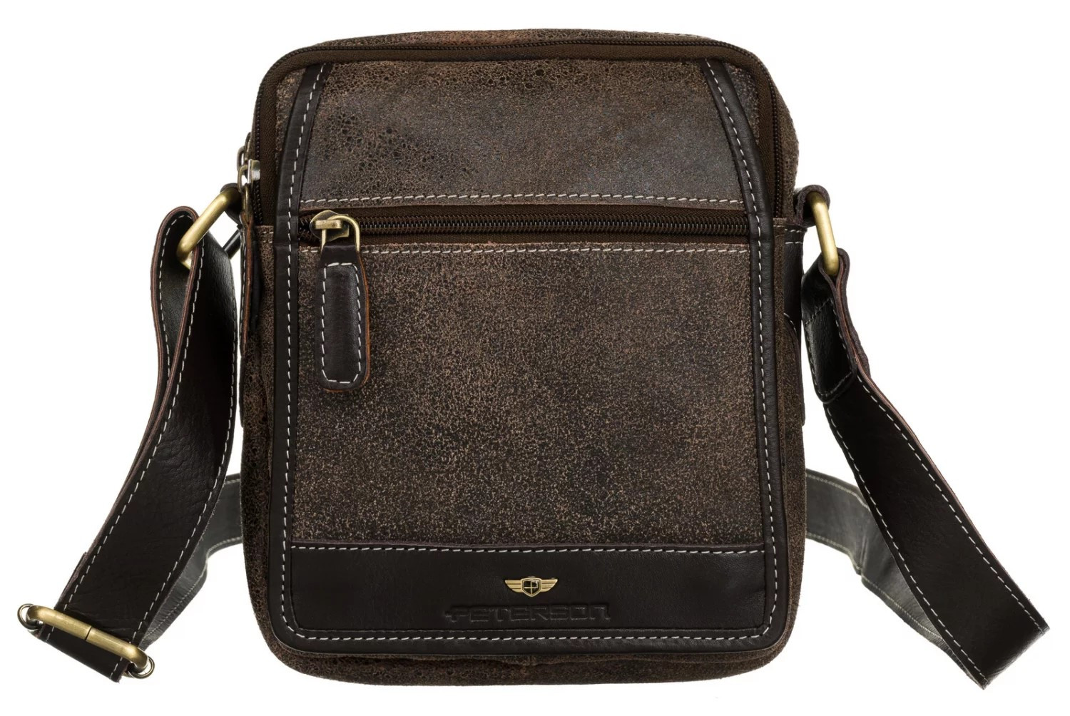 Pánska kožená business taška hnedá - Peterson Kirilo