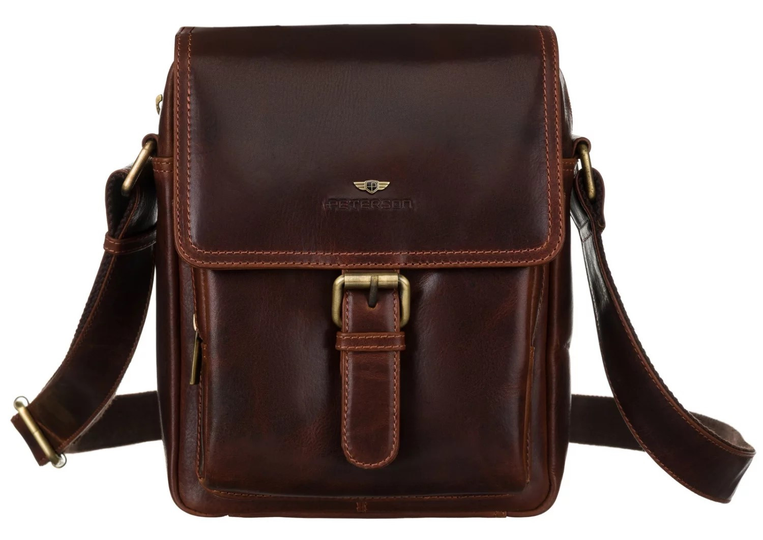 Pánska kožená taška hnedá - Peterson Salmon