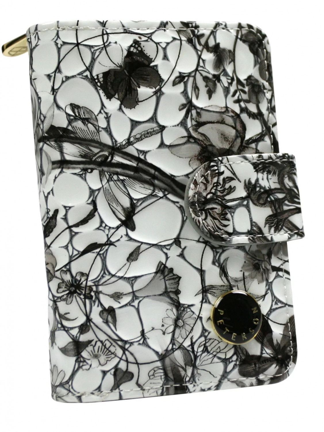 Dámska kožená peňaženka čierno/biela - Peterson Elizara