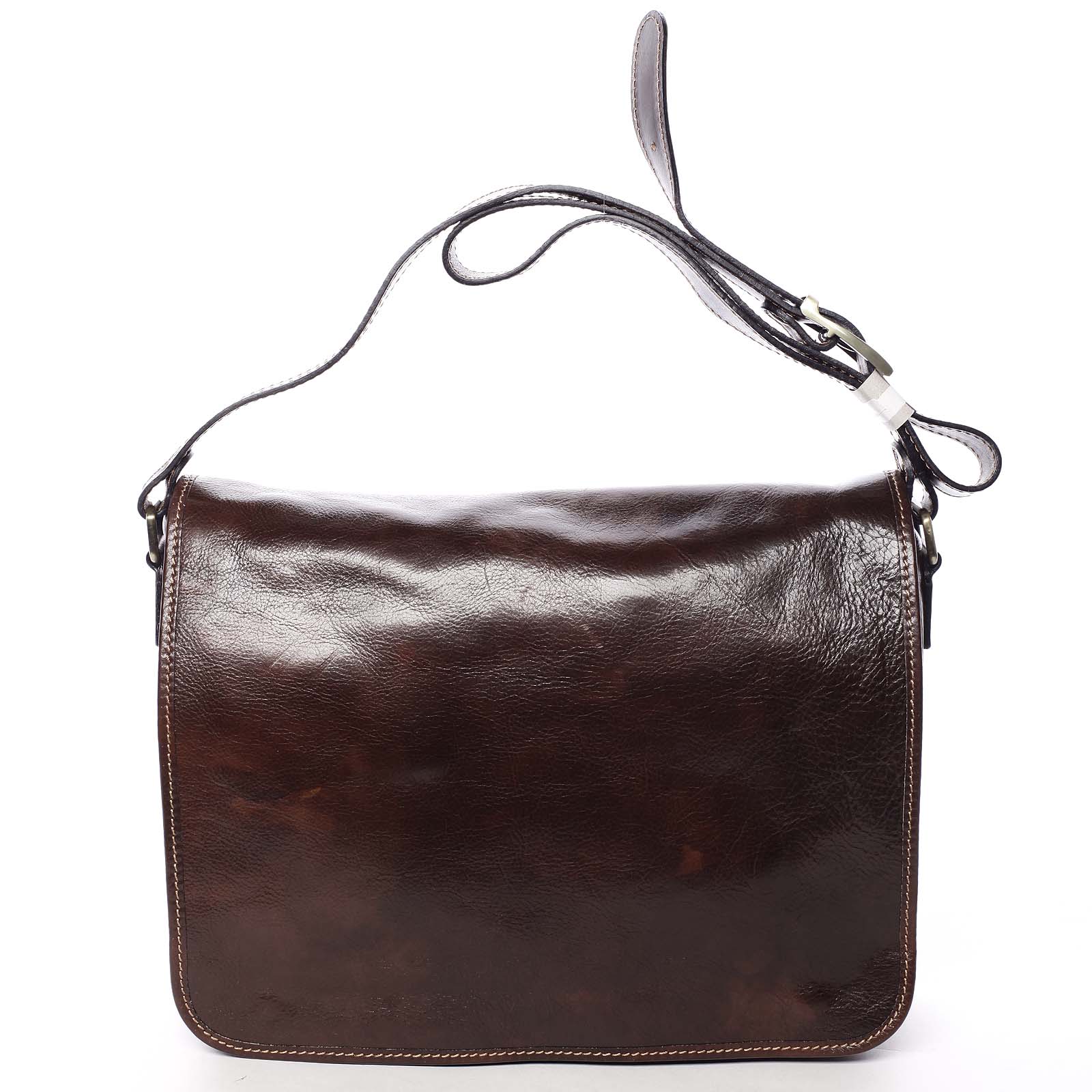 Pánska kožená crossbody kabelka hnedá - Delami Mohex