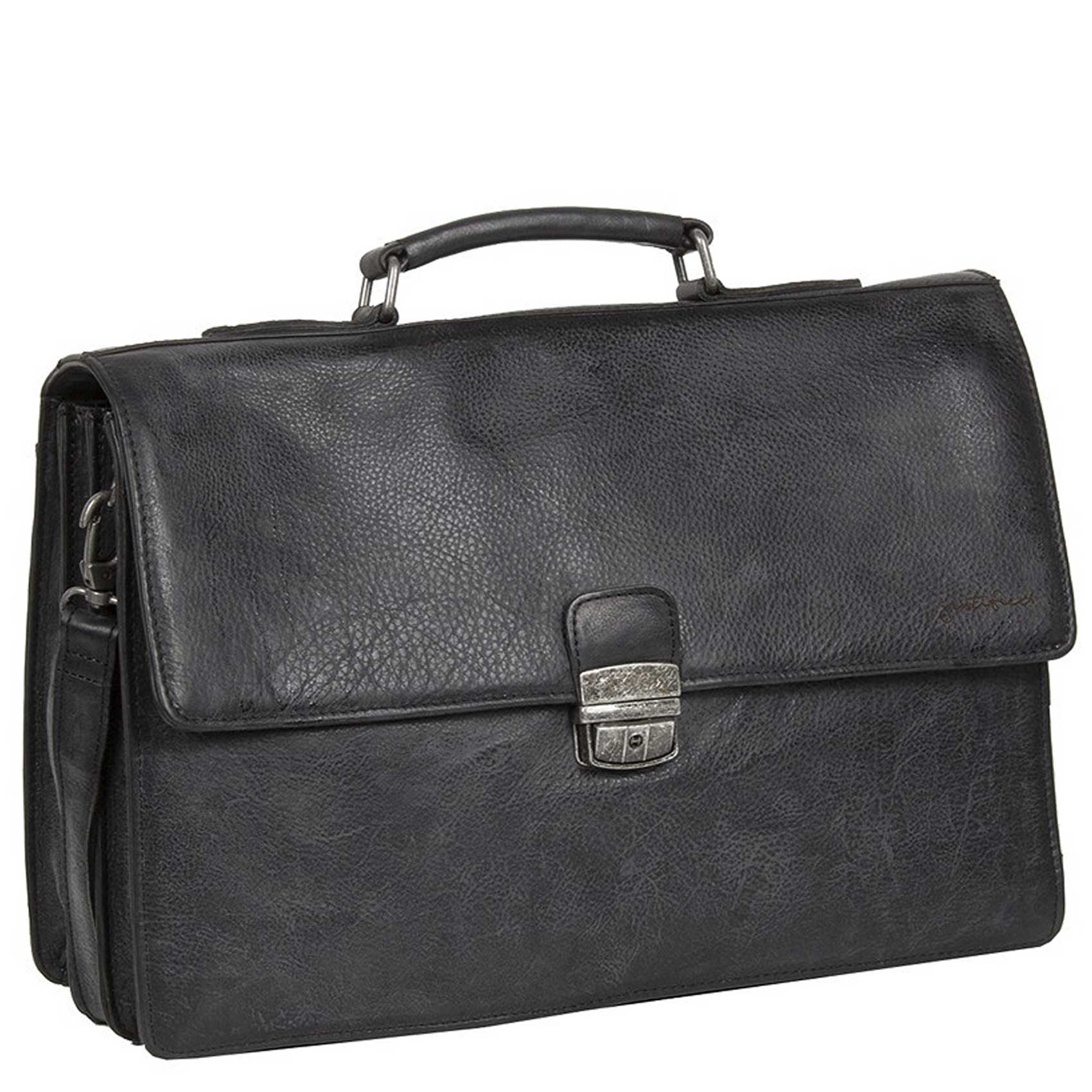 Pánska kožená aktovka čierna - Justified Cornwall